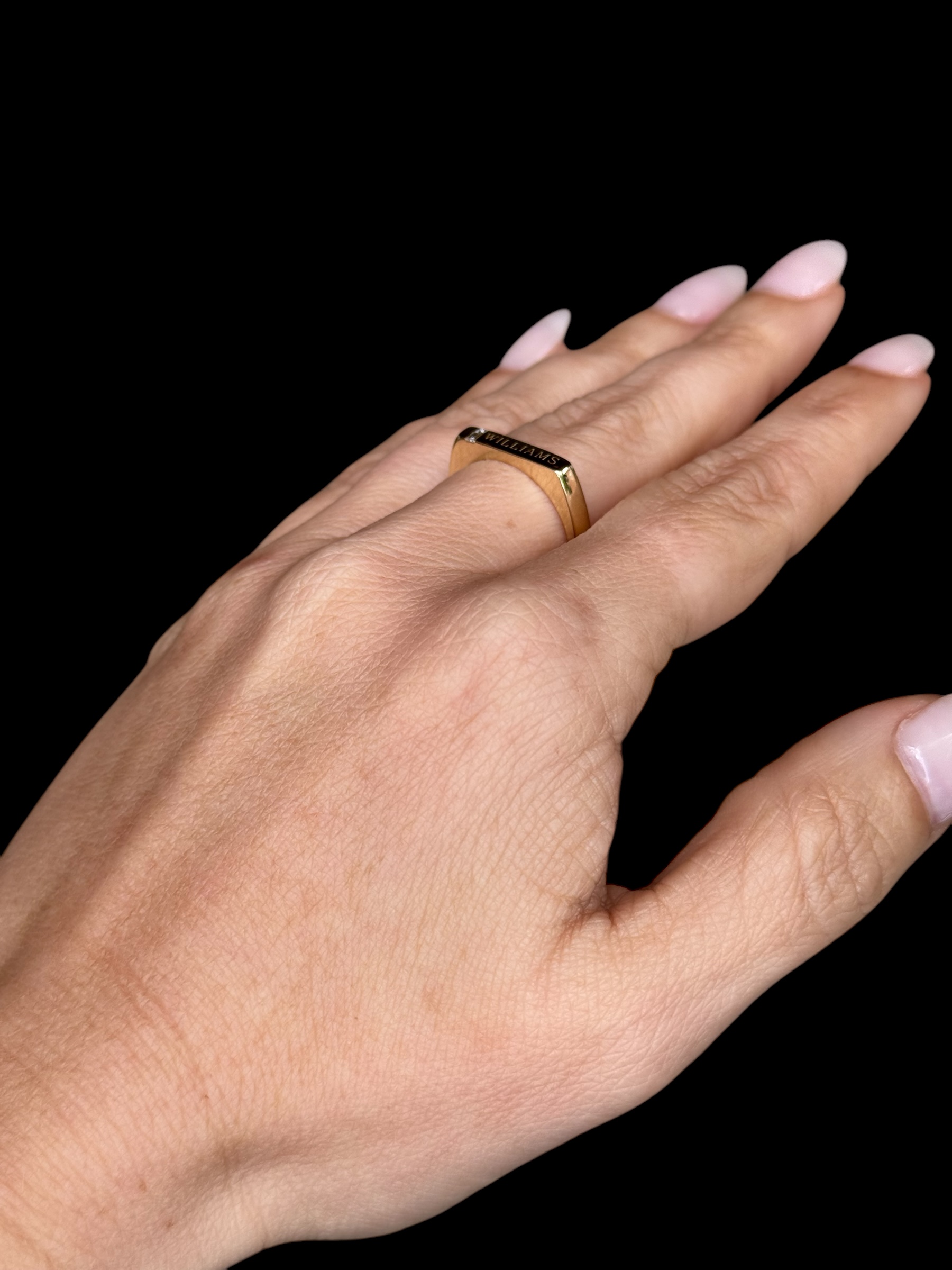 Custom Name Signet Ring