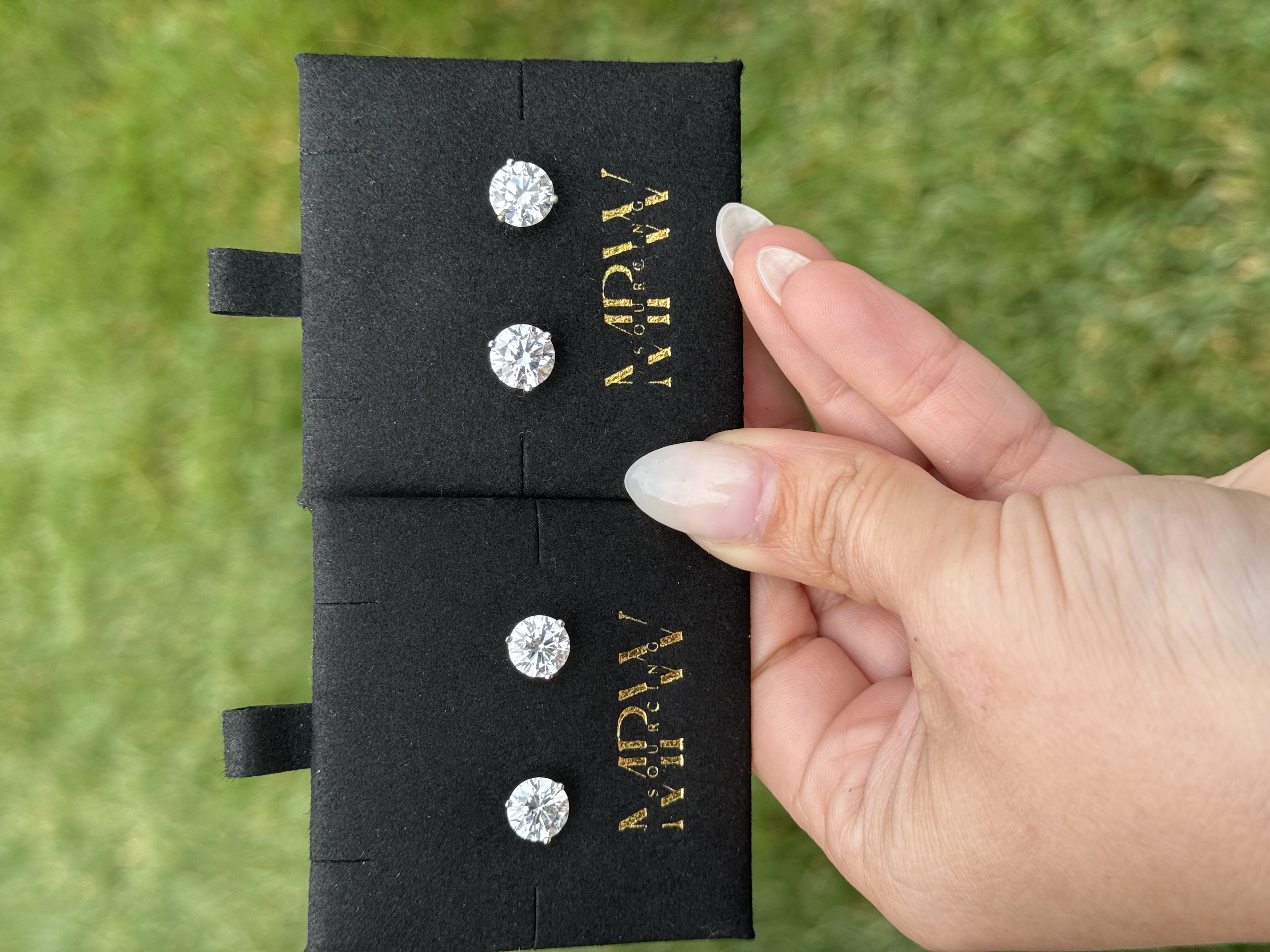 Made to Order Round Brilliant Cultivated Diamond Stud Earrings
