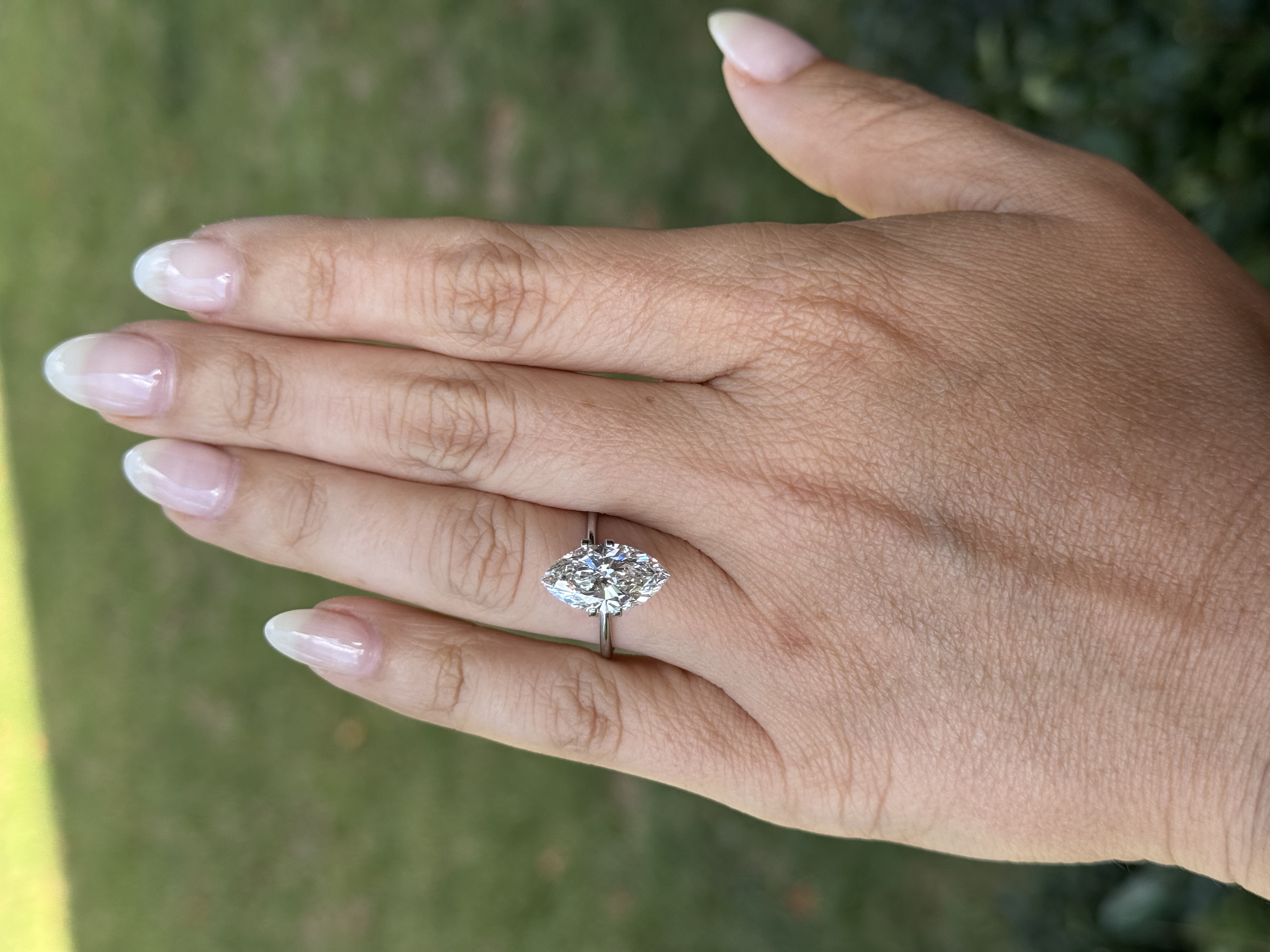 4.03 Carat E VS1 Marquise Brilliant Diamond