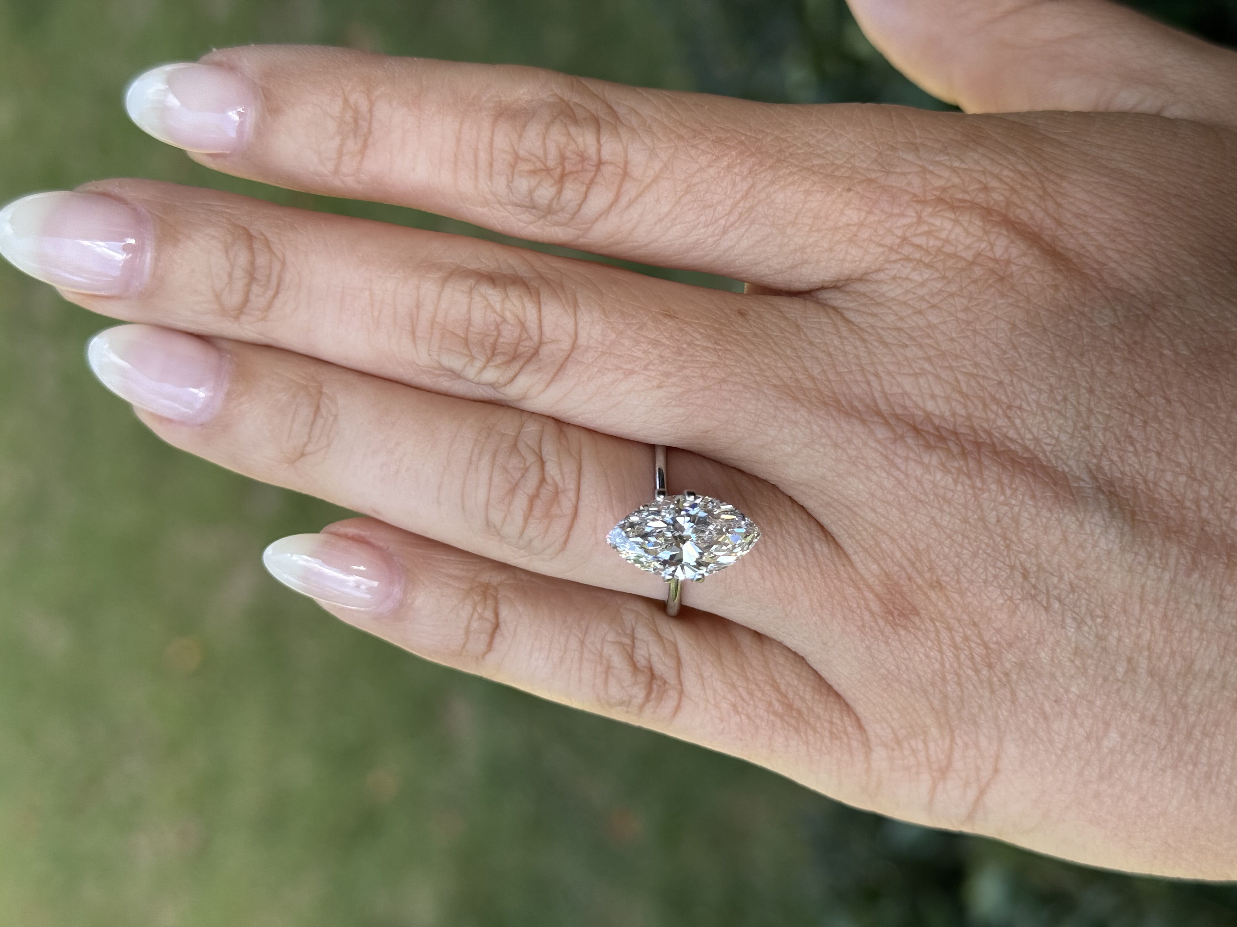 4.03 Carat E VS1 Marquise Brilliant Diamond