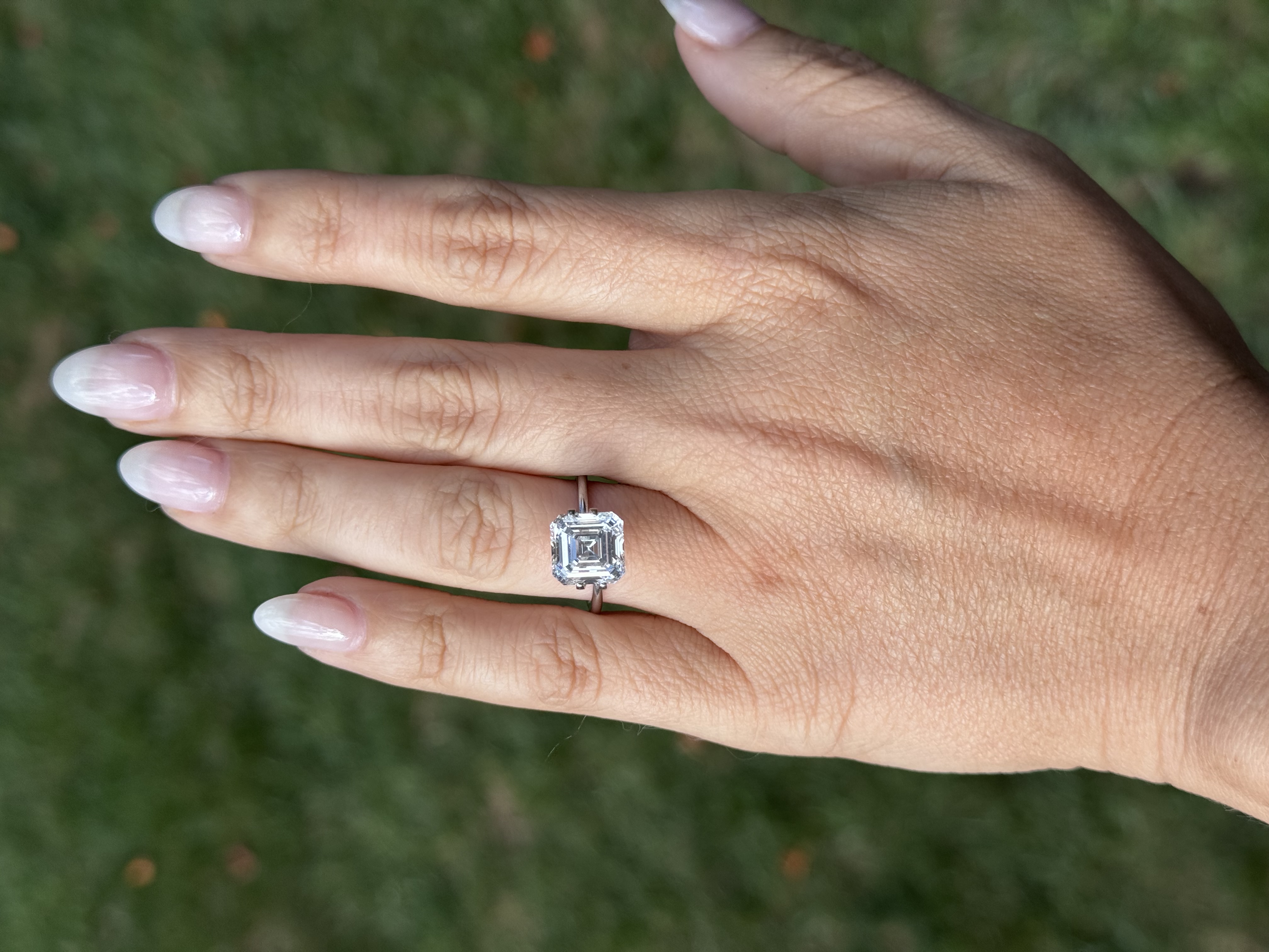 5.04 carat E VS1 Asscher Cut Diamond
