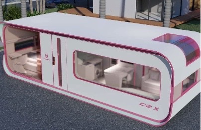 (C2X) *PINK*  FUTURISTIC~SMART MOBILE HOME