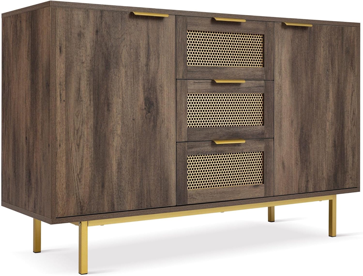 Kommode Sideboard Schrank mit Rattan Schubladen || Chest of drawers sideboard cabinet with rattan drawers