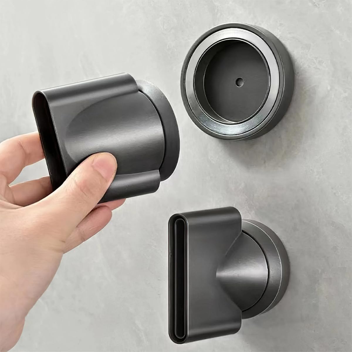 Haartrockner-Wandhalterung – Fönhalter mit 5 Magneten || Hair dryer wall mount – hair dryer holder with 5 magnets