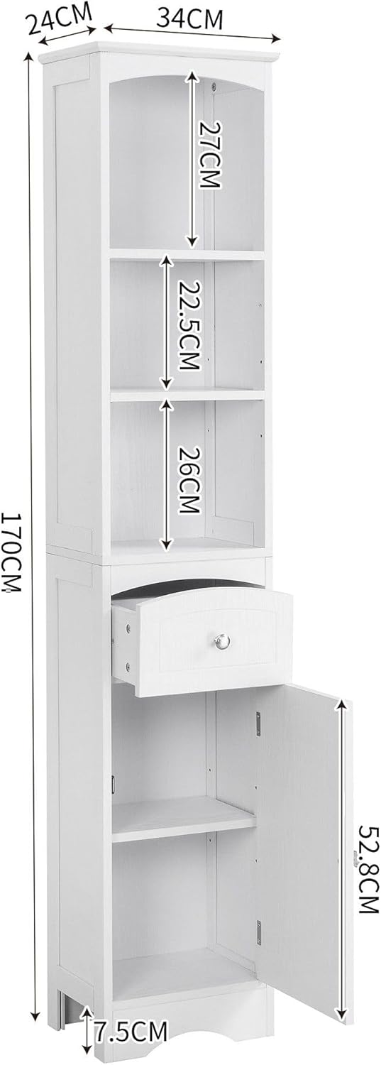 Stauraumschrank 34x24x170cm || Storage Cabinet 34 x 24 x 170 cm