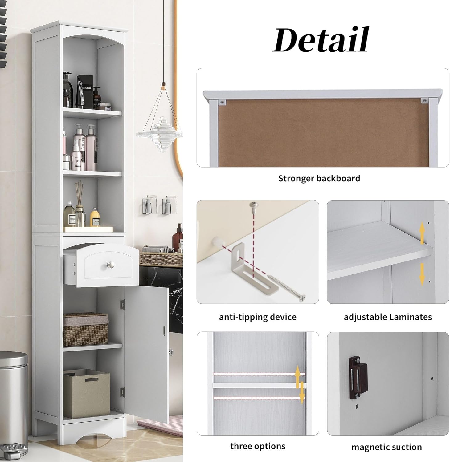 Stauraumschrank 34x24x170cm || Storage Cabinet 34 x 24 x 170 cm