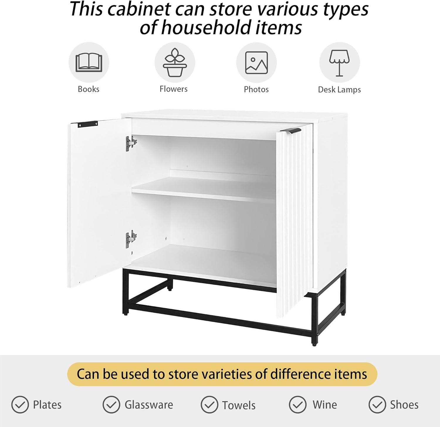 Beistellschrank Sideboard Kommode mit 2 Türen ||  Generic Side Cabinet Sideboard Chest of Drawers with 2 Doors