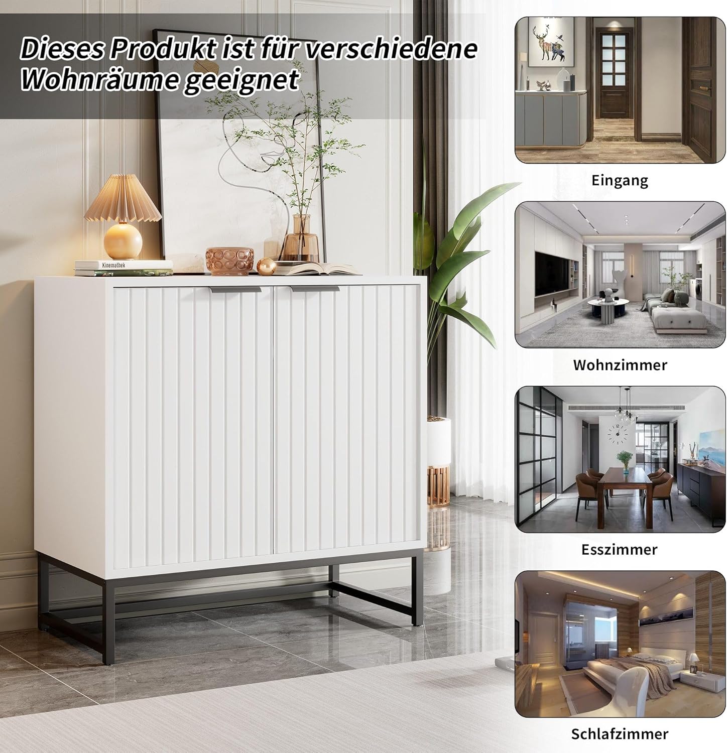 Beistellschrank Sideboard Kommode mit 2 Türen ||  Generic Side Cabinet Sideboard Chest of Drawers with 2 Doors