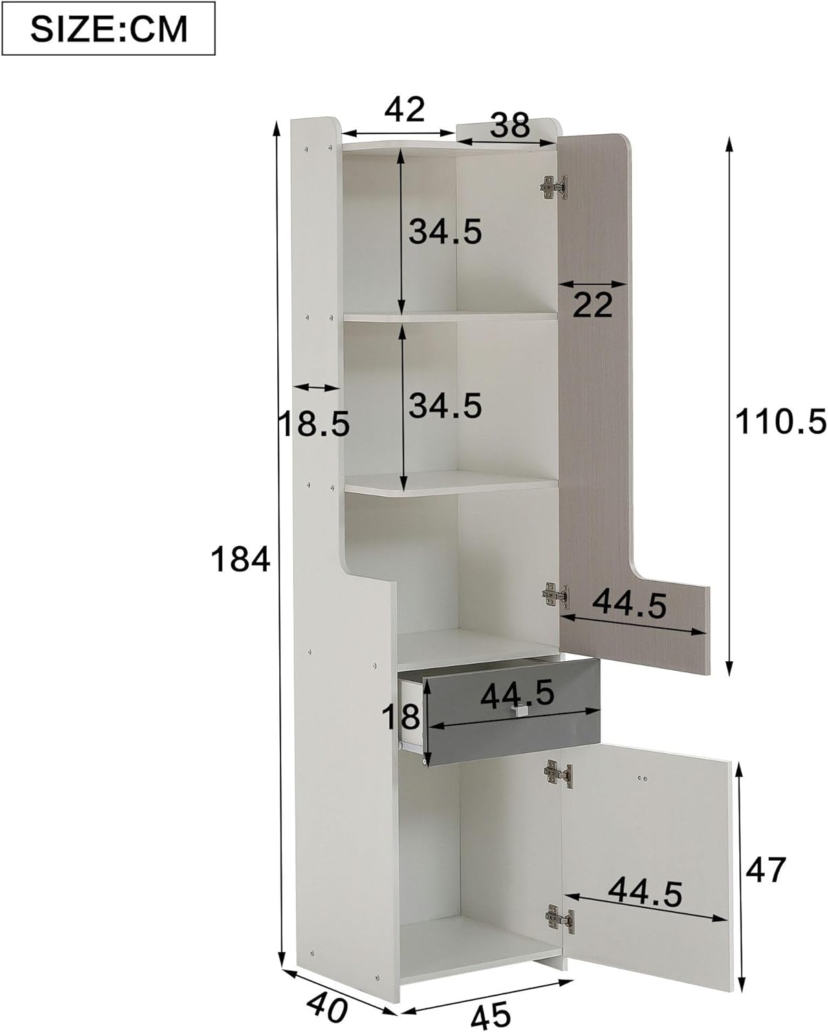 Multifunktionales Standregal Bücherschrank || Multifunctional standing shelf Bookcase