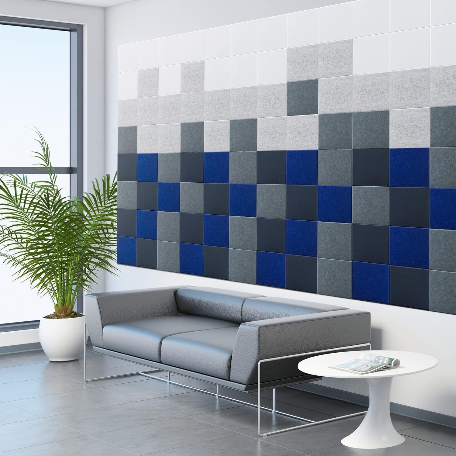 12 Stück Akustikplatten Selbstklebende Wandpaneele hohe Dichte ||  12 Pieces Acoustic Panels Self-Adhesive Hohe Closed Wall Panel