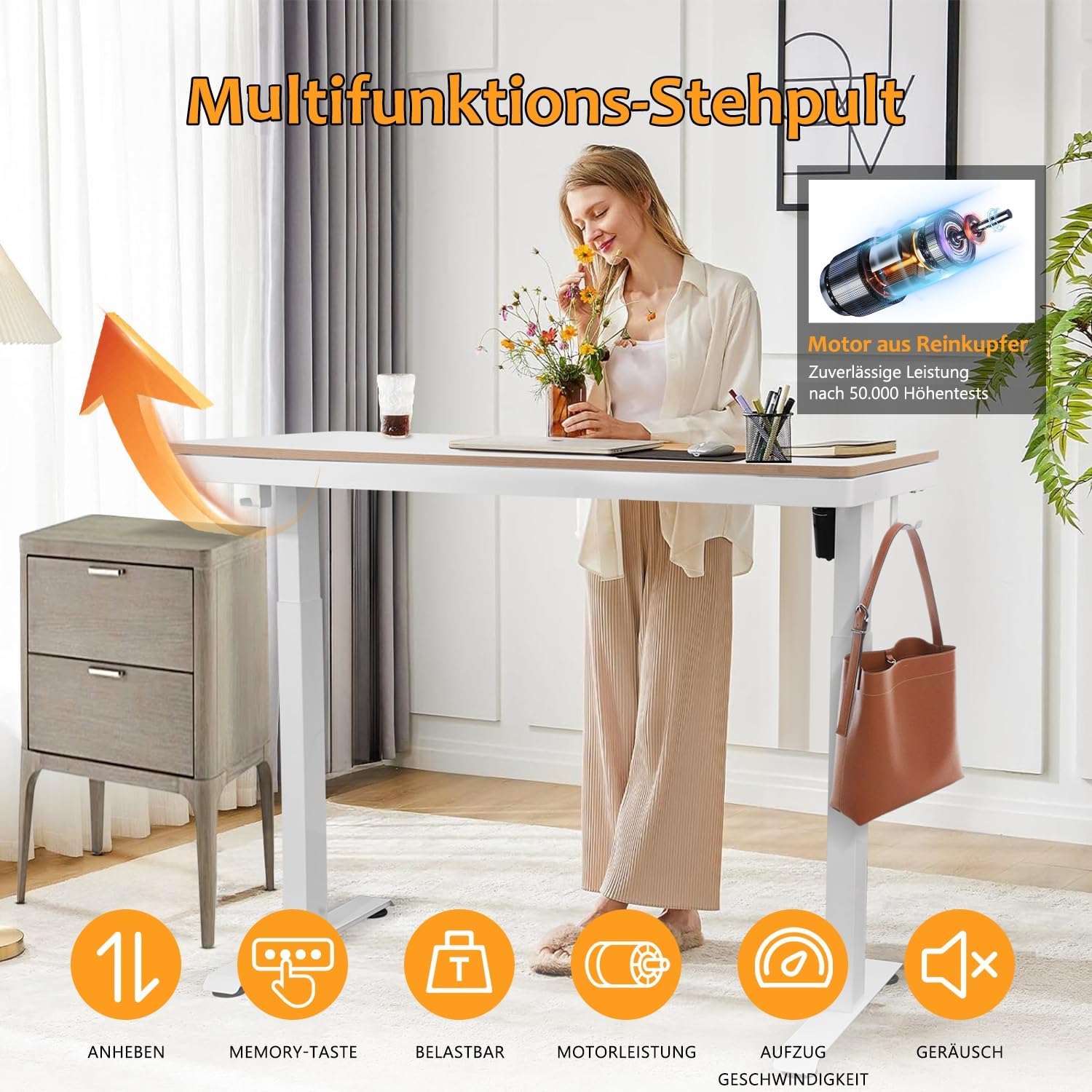  Elektrischer smarter Schreibtisch höhenverstellbar || Height-Adjustable Electric Desk