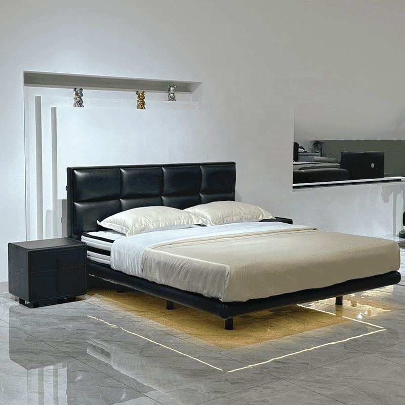 Europäisches Retro Einzelbett aus Leder || European Retro Style Leather Single Bed