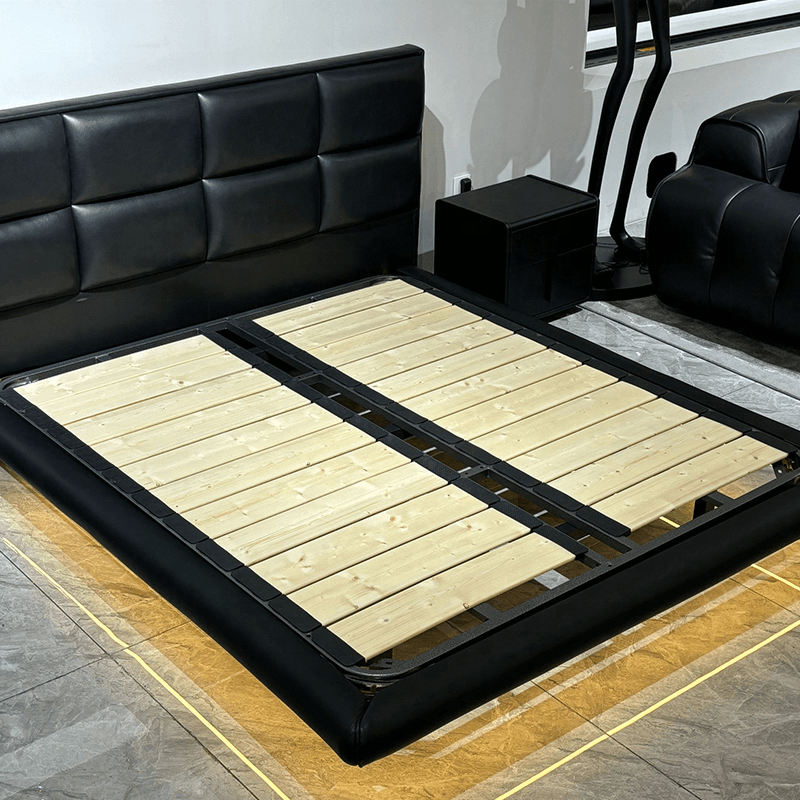 Europäisches Retro Einzelbett aus Leder || European Retro Style Leather Single Bed