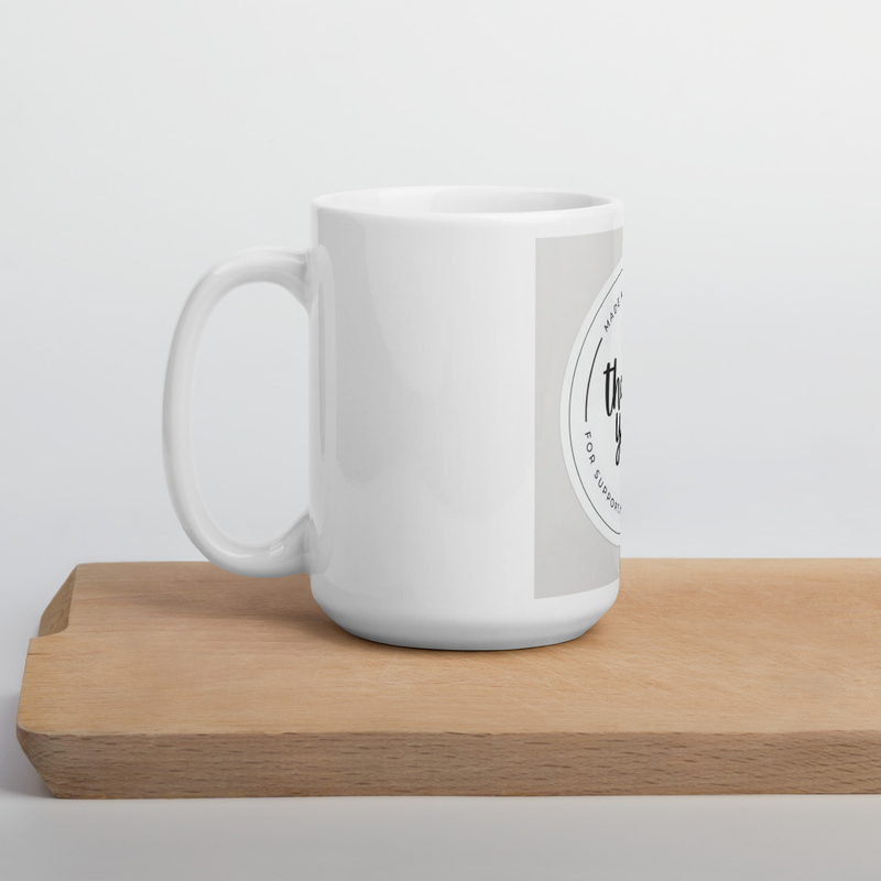 White glossy mug