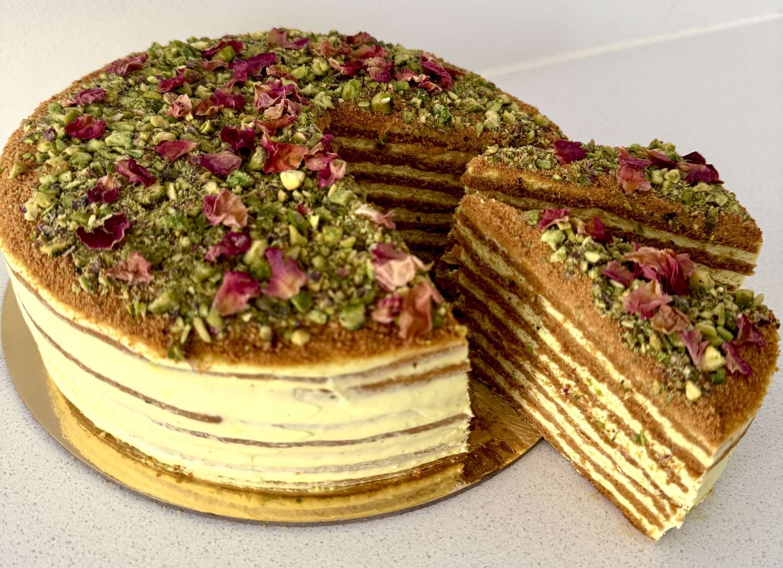 2. Pistachio-Rose Honey Cake