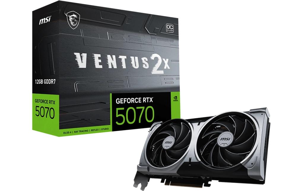 MSI Carte graphique GeForce RTX 5070 VENTUS 2X OC 12 GB