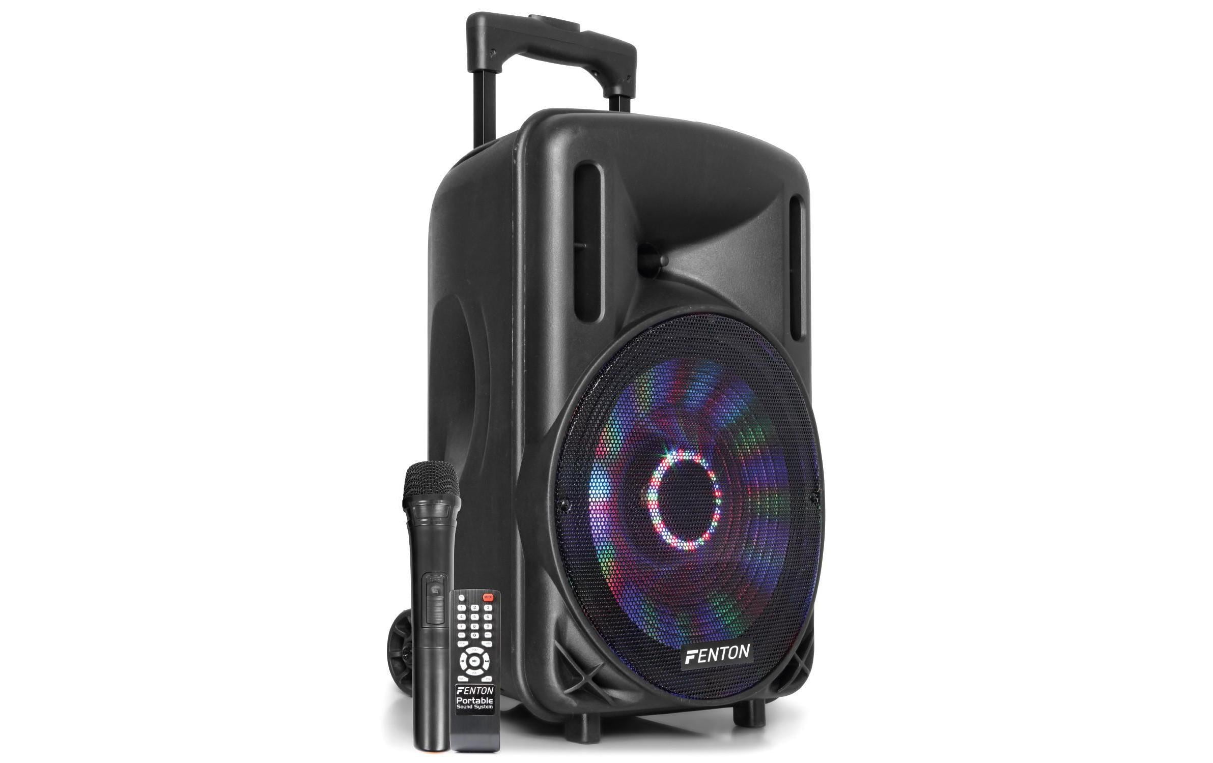 Fenton Haut-parleurs FT10LED Enceinte active sur roulettes