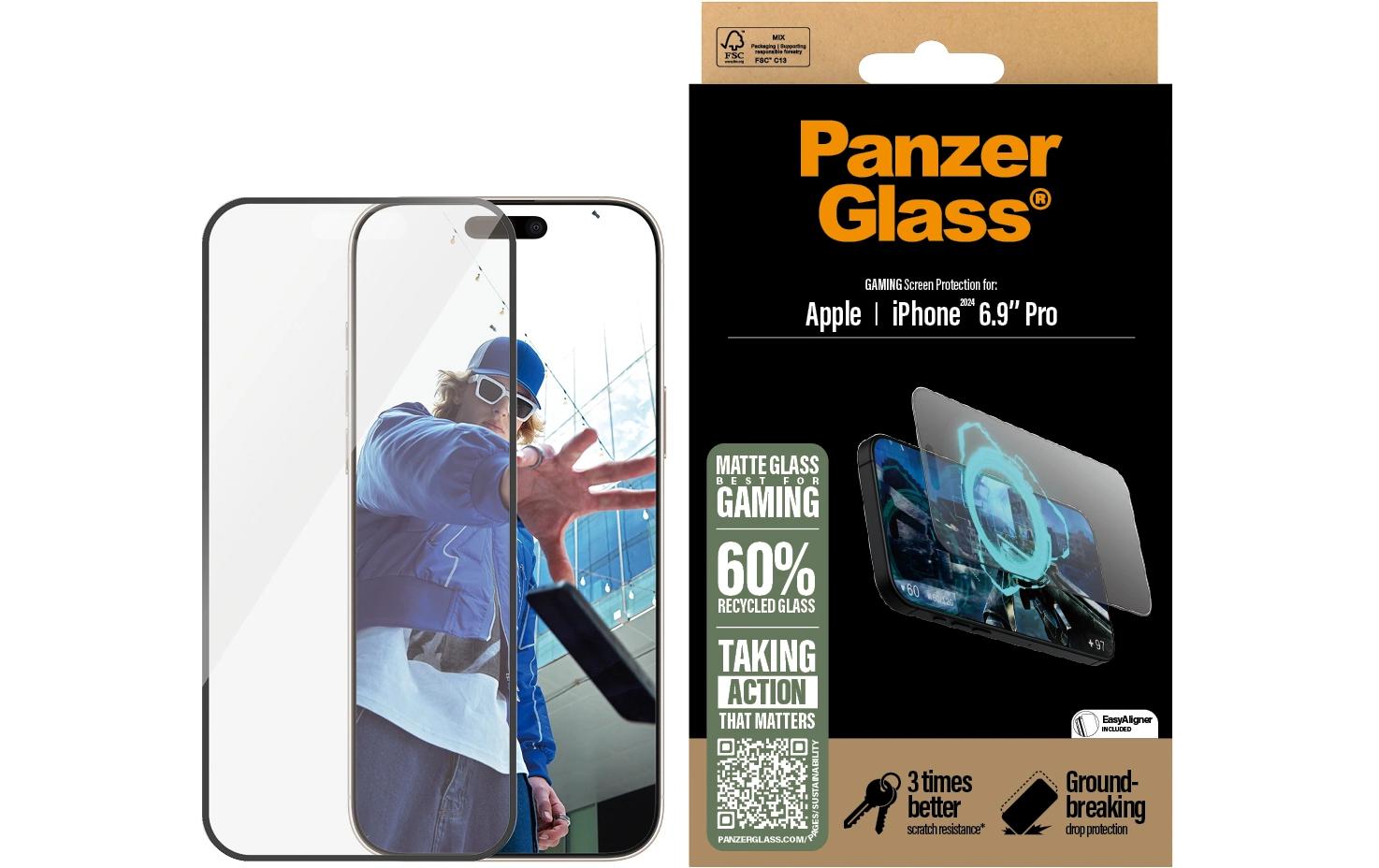 Panzerglass Protection d’écran Ultra Wide Fit Gaming iPhone 16 Pro Max