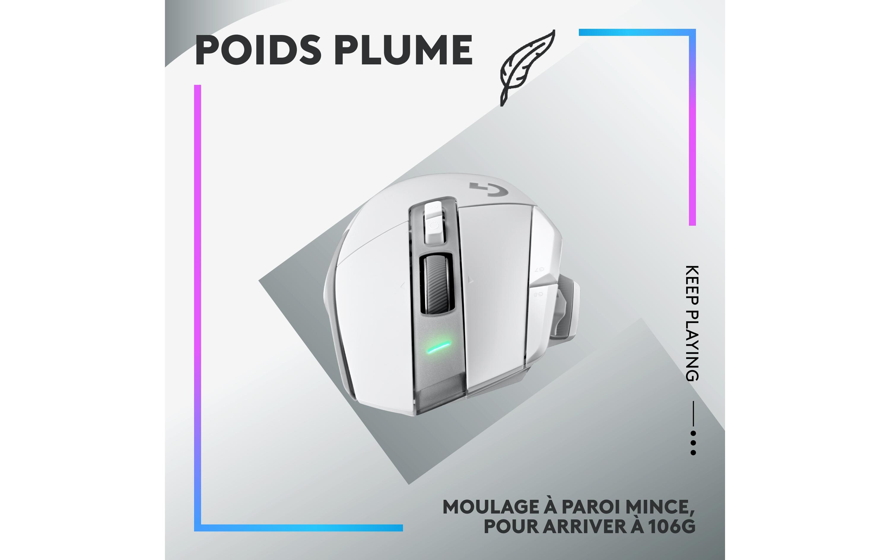 Logitech Souris de gaming G502 X Plus Blanc