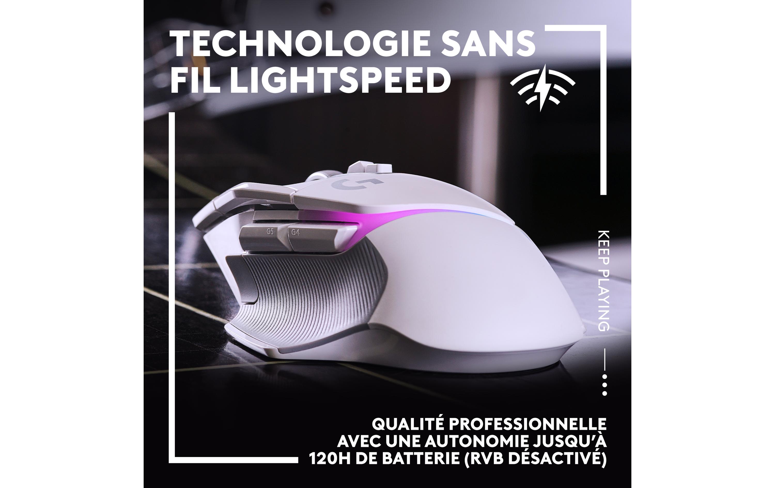 Logitech Souris de gaming G502 X Plus Blanc