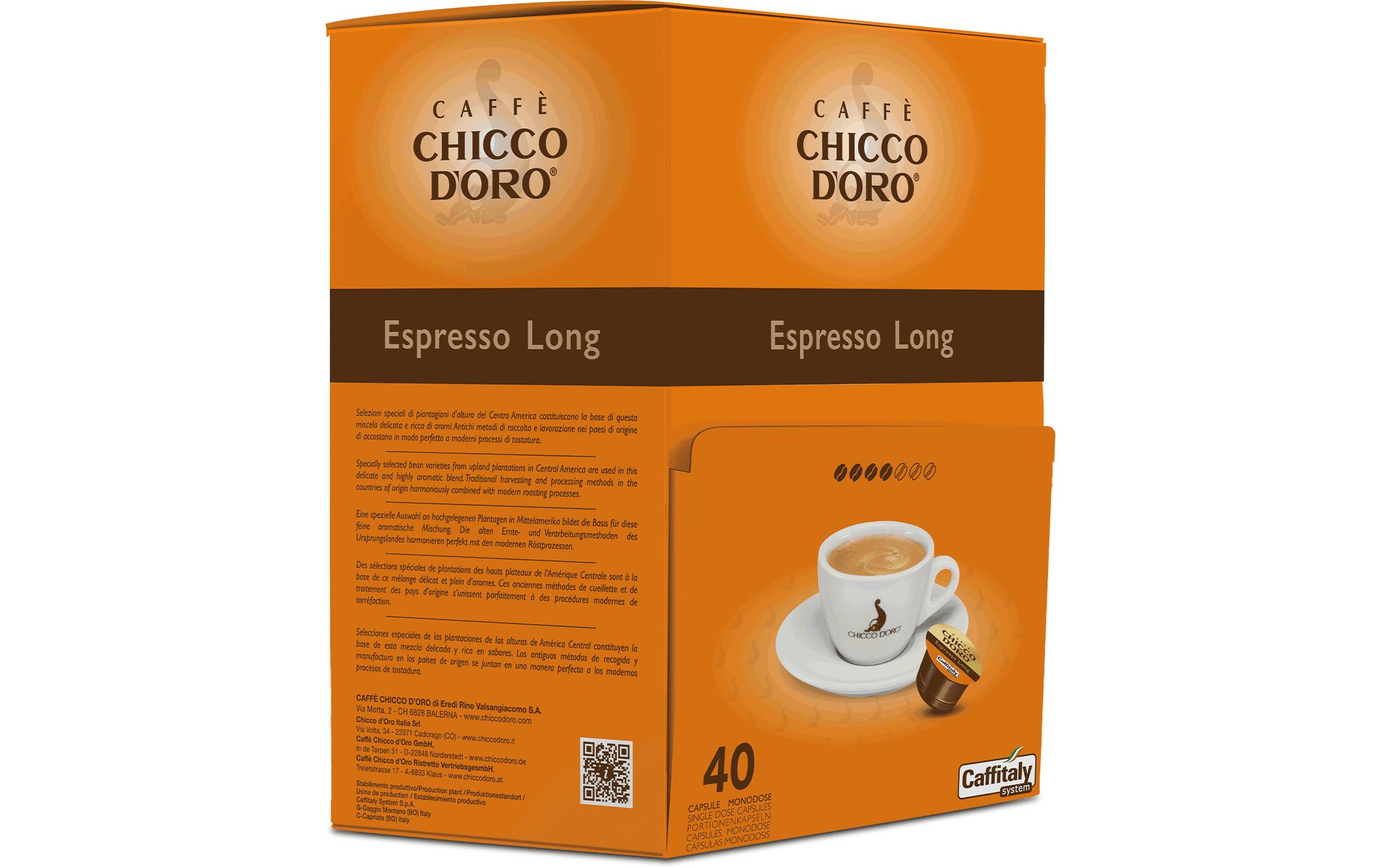 Chicco d'Oro Capsules de café Caffitaly System Espresso Long 40 pièce