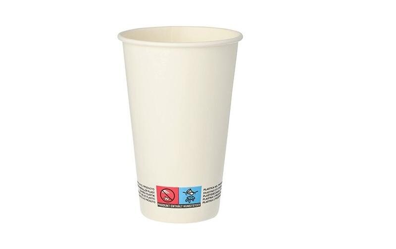 Papstar Tasses à café jetables Cardboard 300 ml 50 Pièce/s, Blanc