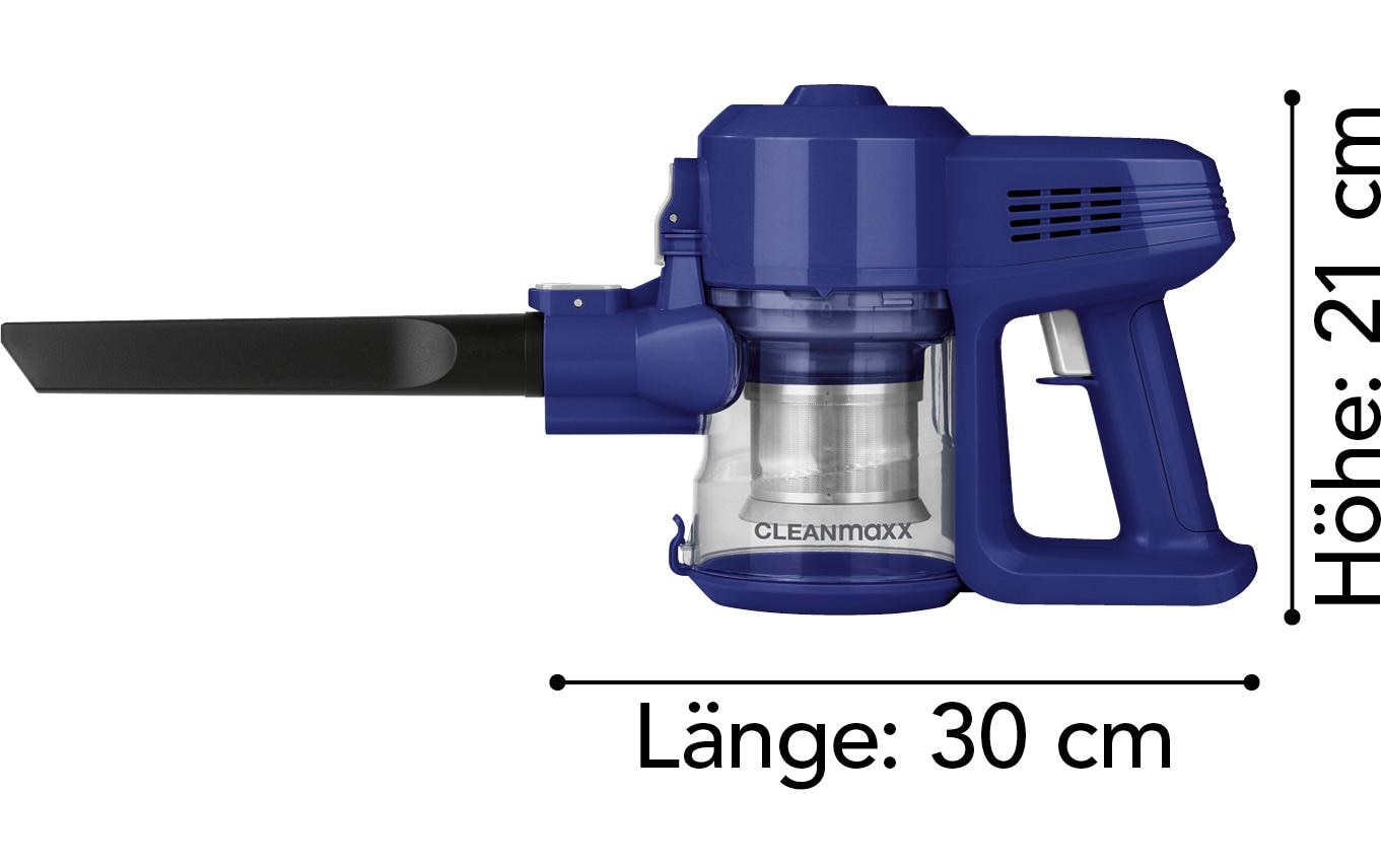 CLEANmaxx Aspirateur à main/manche sans fil Bleu/Argenté