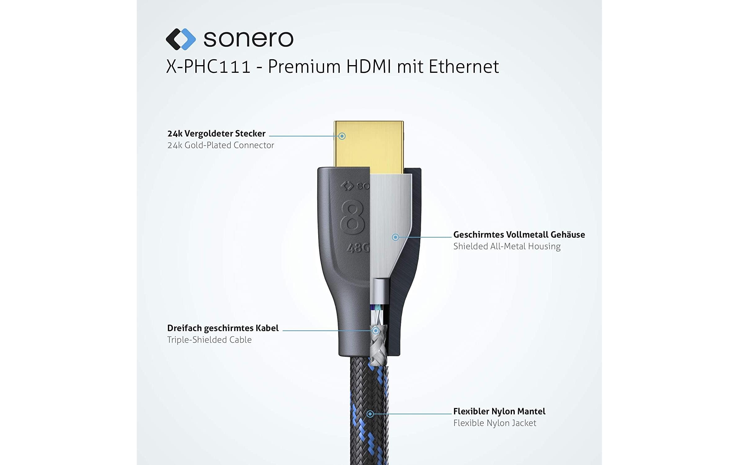 sonero Câble Ultra High Speed HDMI 2.1 8K