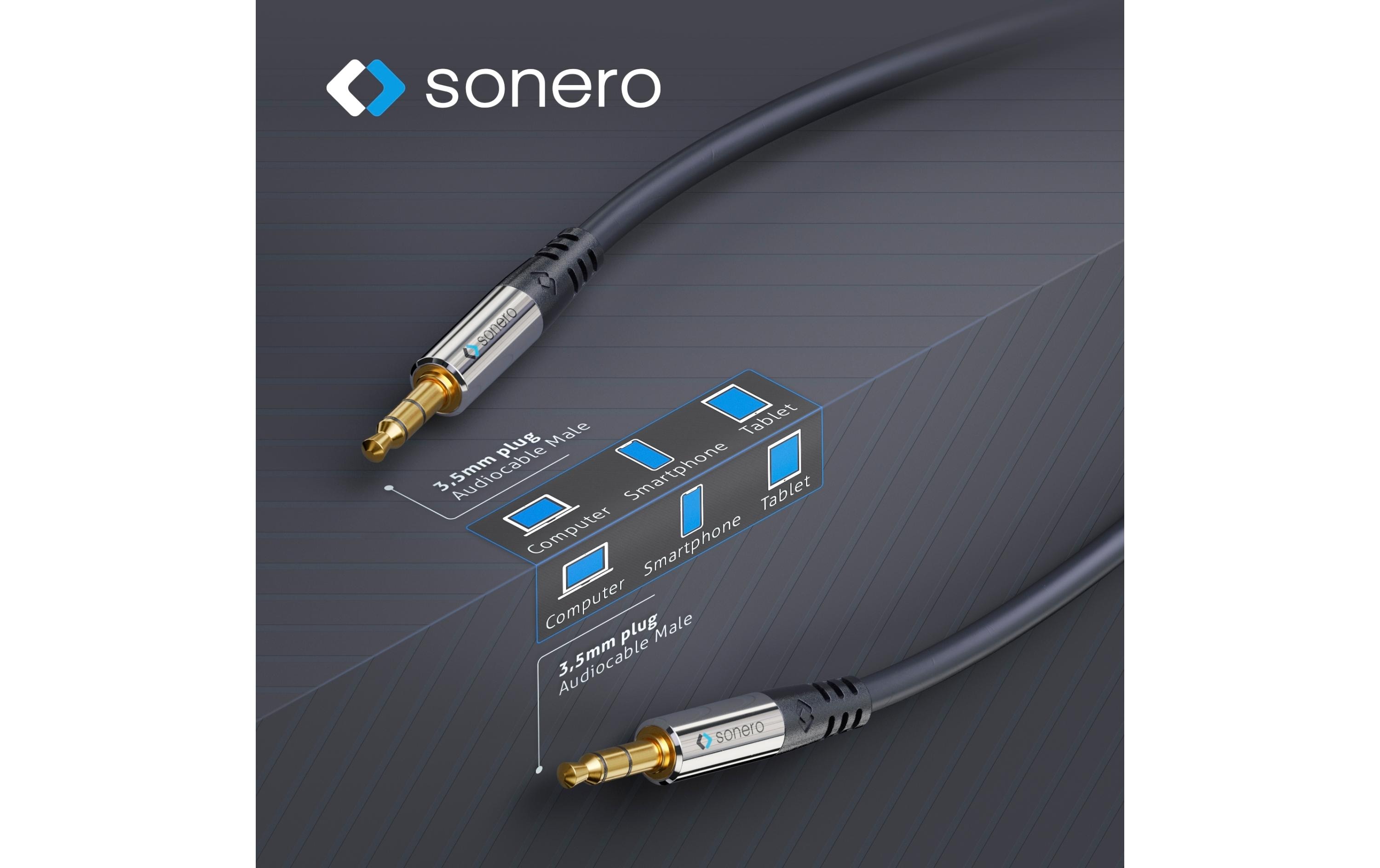 sonero Câble audio jack 3.5 mm - jack 3.5 mm 0.5 m