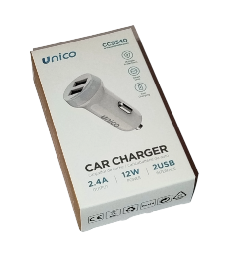 Chargeur double USB 12V Unico