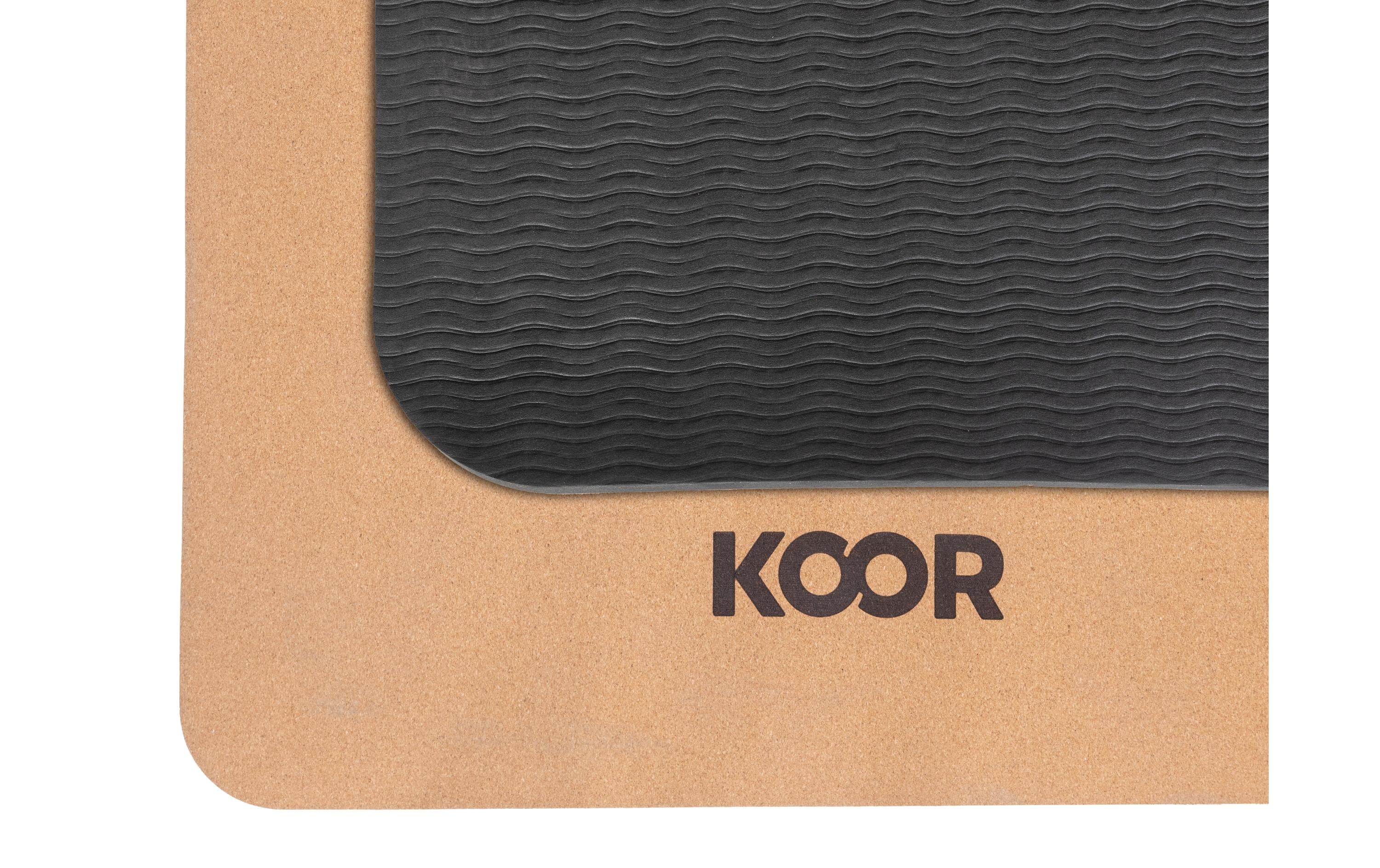 KOOR Tapis de yoga liège, 183 x 61 x 0.4 cm