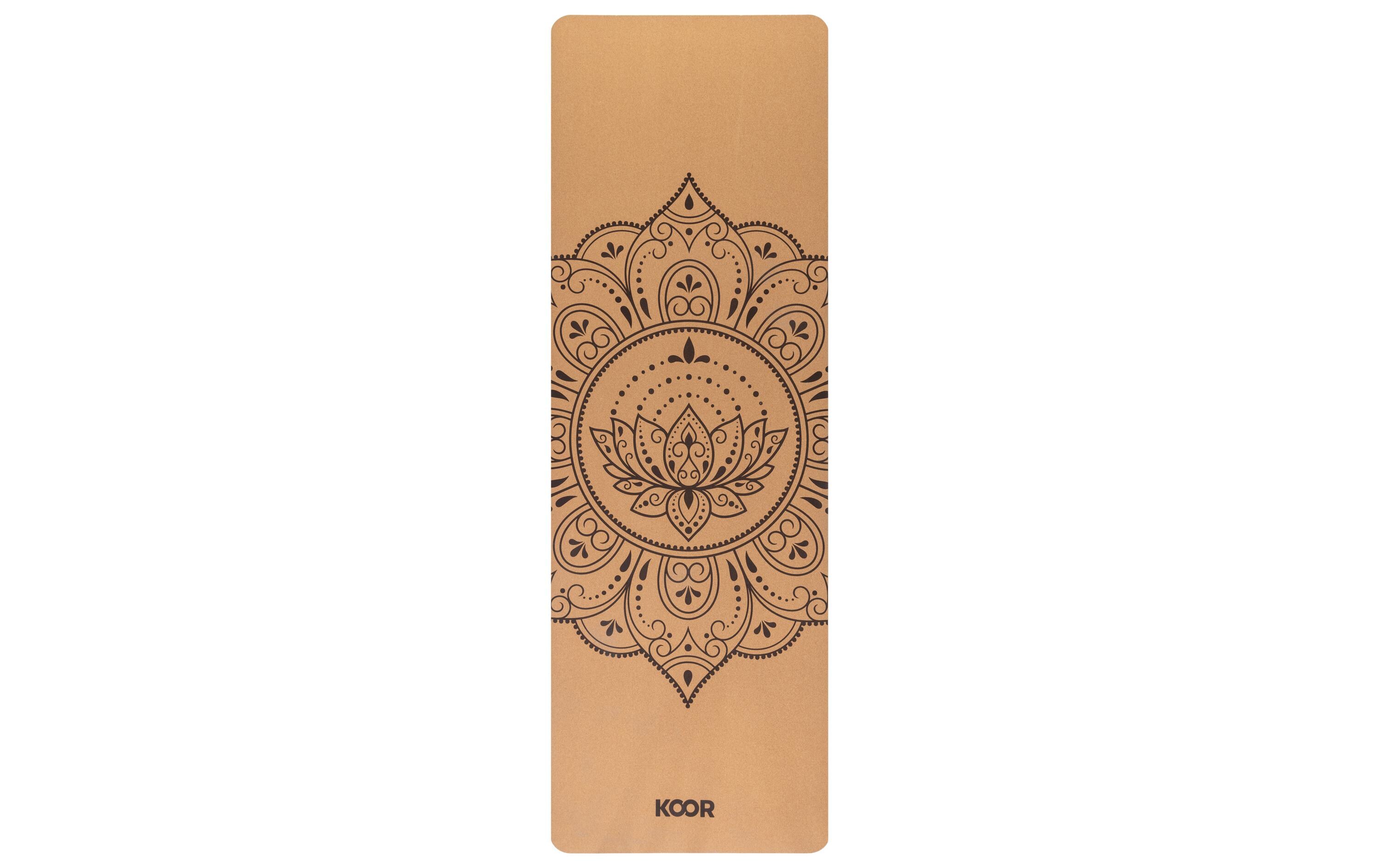 KOOR Tapis de yoga liège, 183 x 61 x 0.4 cm