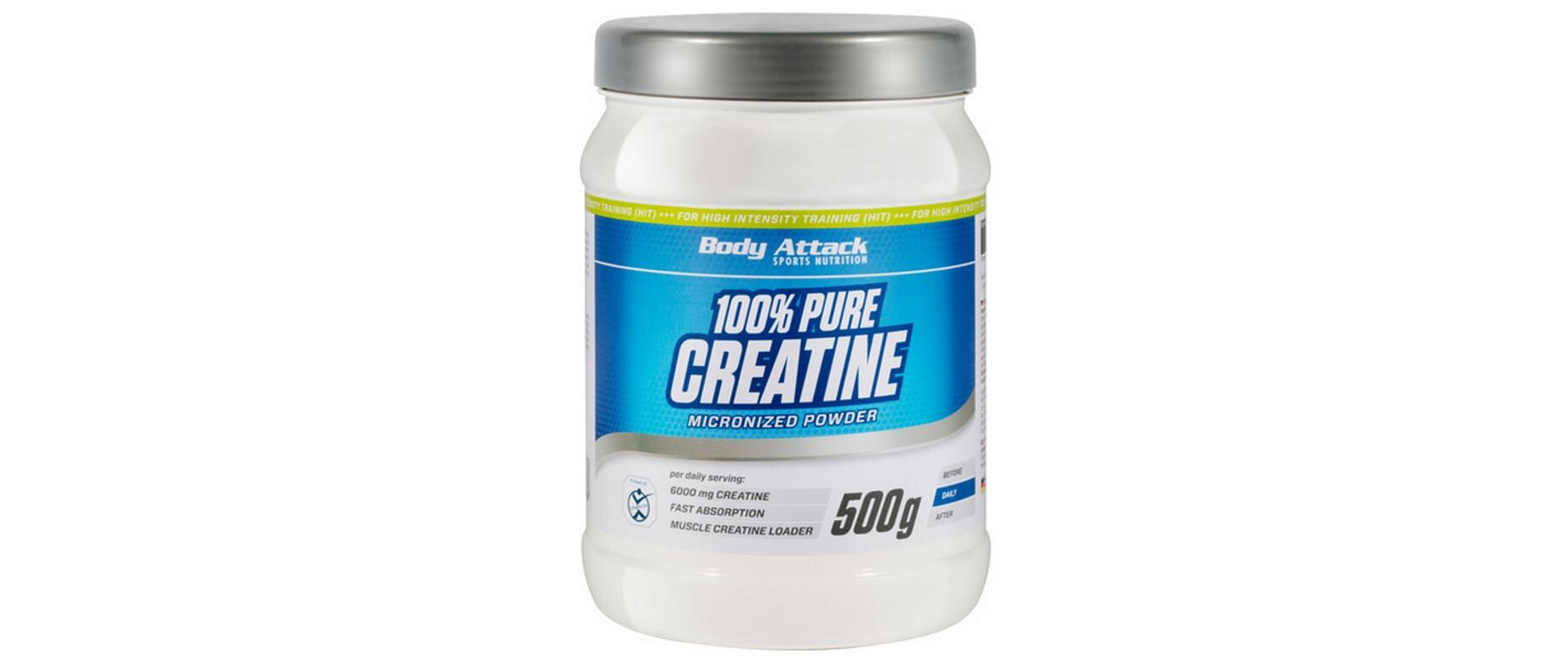 Body Attack Poudre 100% Pure Creatine Neutre 500 g