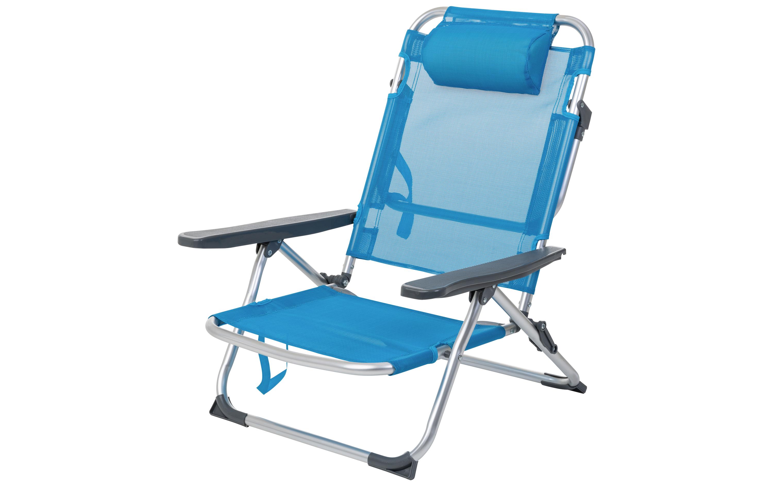 KOOR Chaise de plage Arieenzo, bleu, 2 pièces