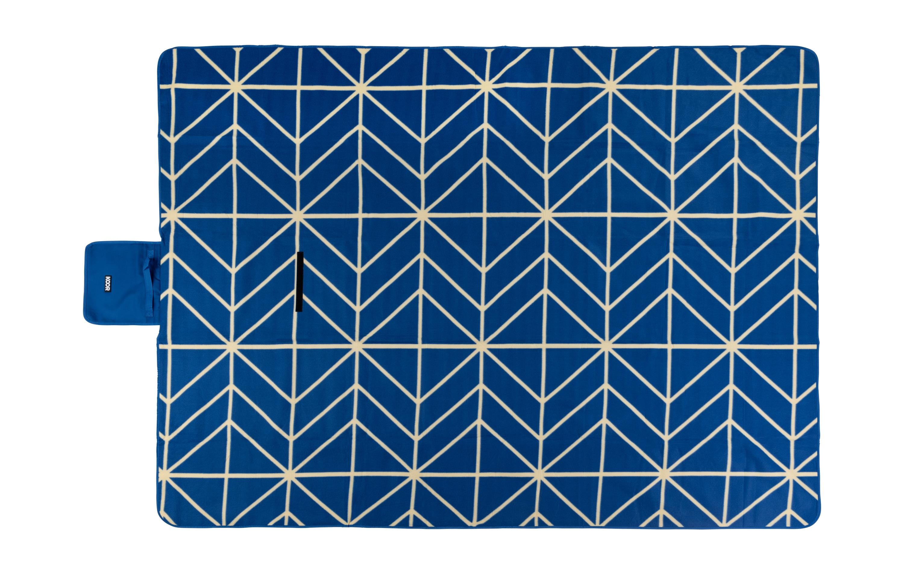 KOOR Couverture de pique-nique Onda-Blu 200 x 250 cm