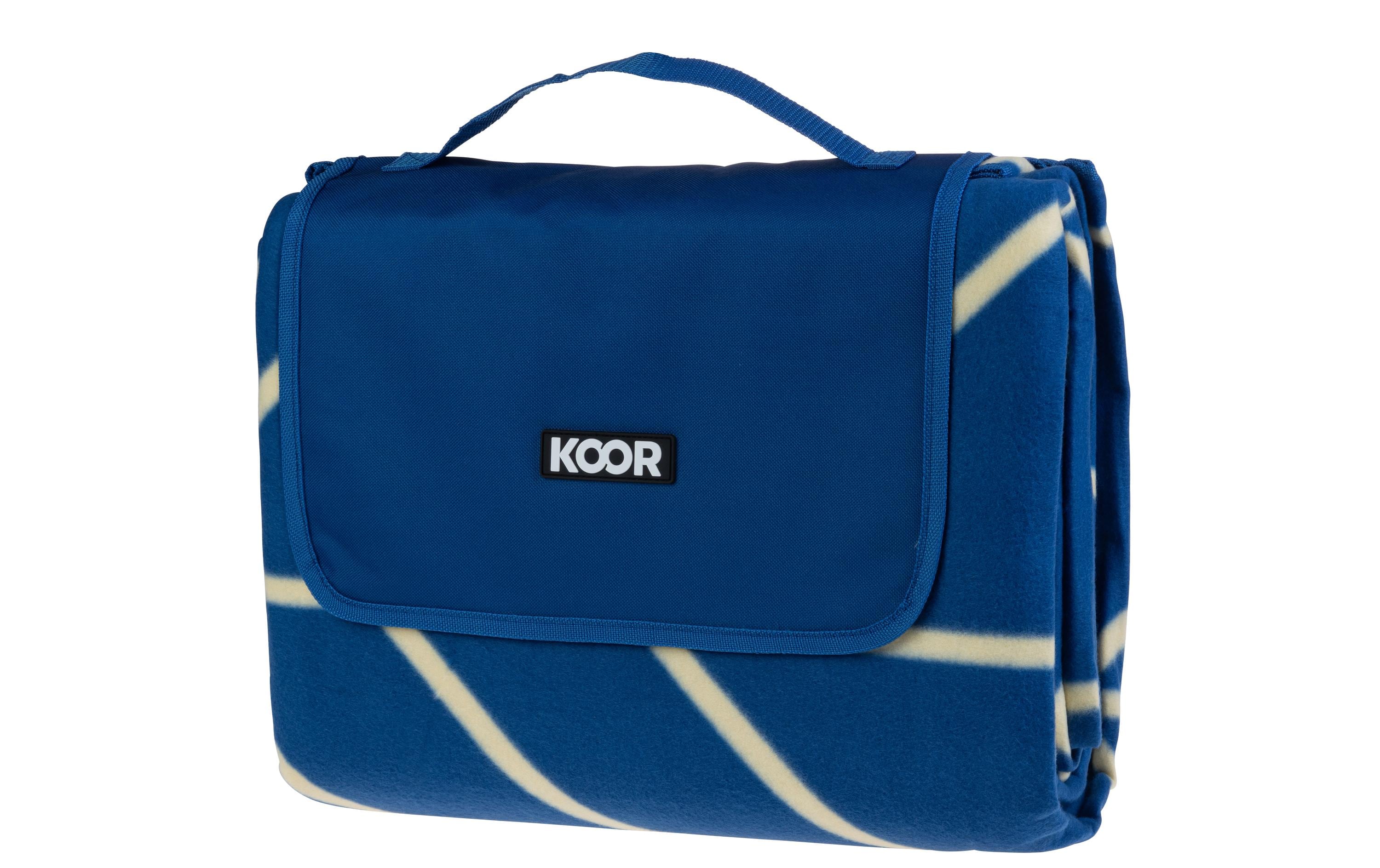 KOOR Couverture de pique-nique Onda-Blu 200 x 250 cm