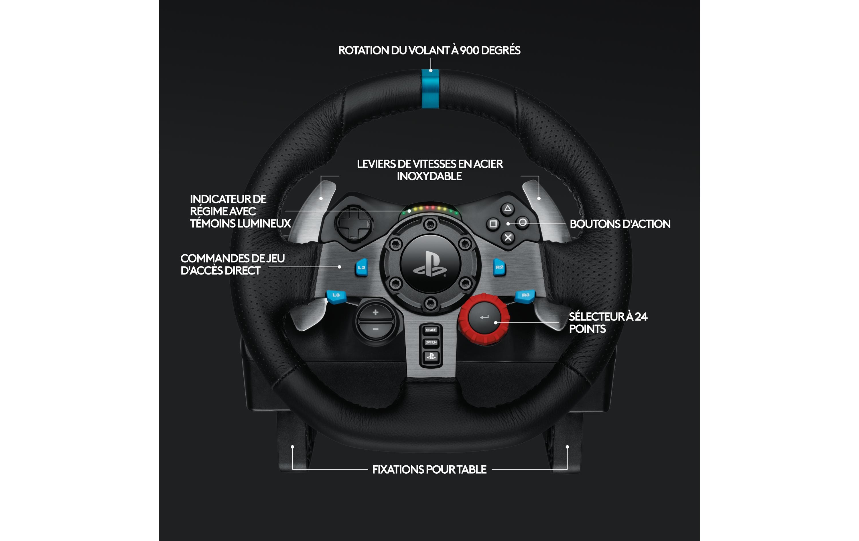 Logitech Volant G29 Driving Force PS5 / PS4 / PS3 / PC