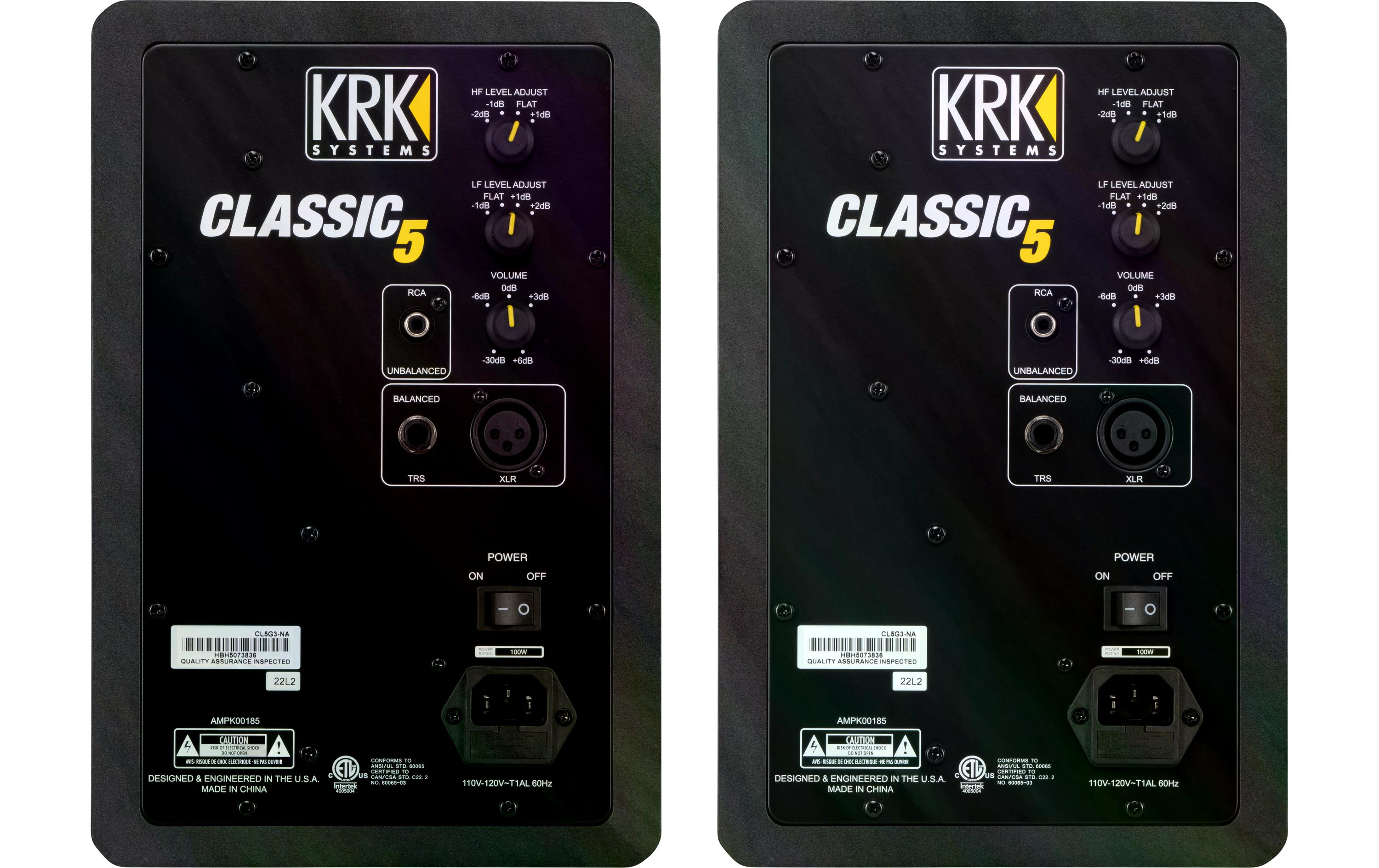 KRK Moniteurs de studio ROKIT 5 G3 Classic Pack Noir