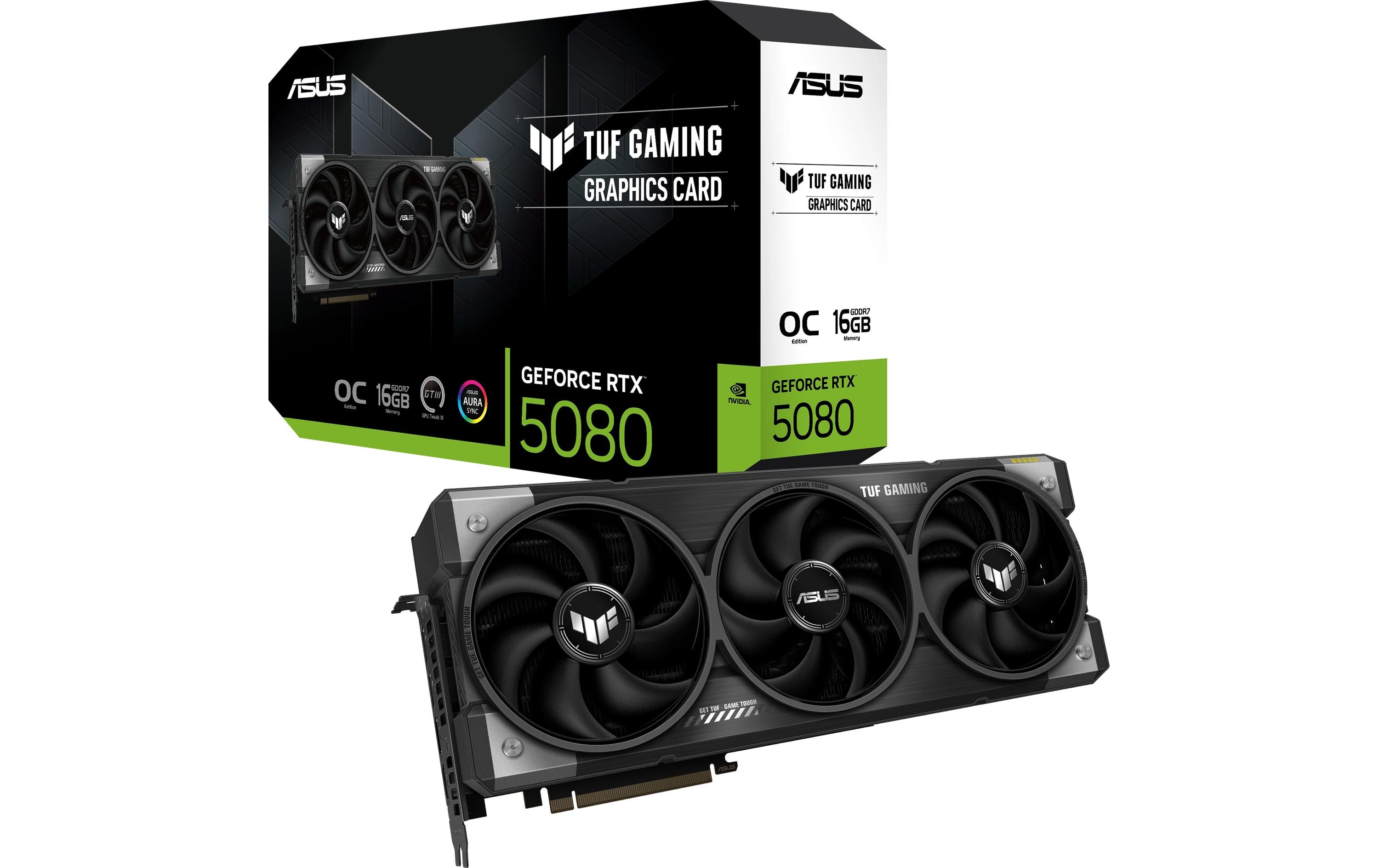 ASUS Carte graphique TUF RTX 5080 OC Edition 16GB 
