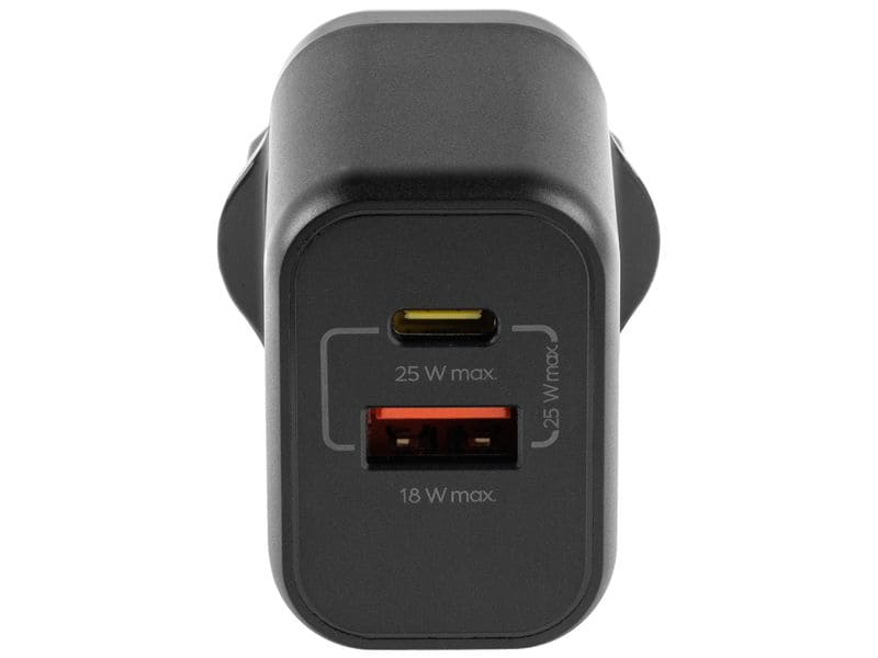 onit Chargeur mural USB Dual 1C1A 25 W GaN Noir