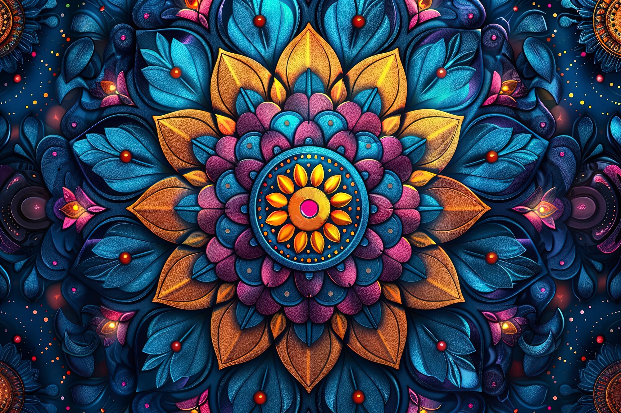 Luminous Core Mandala