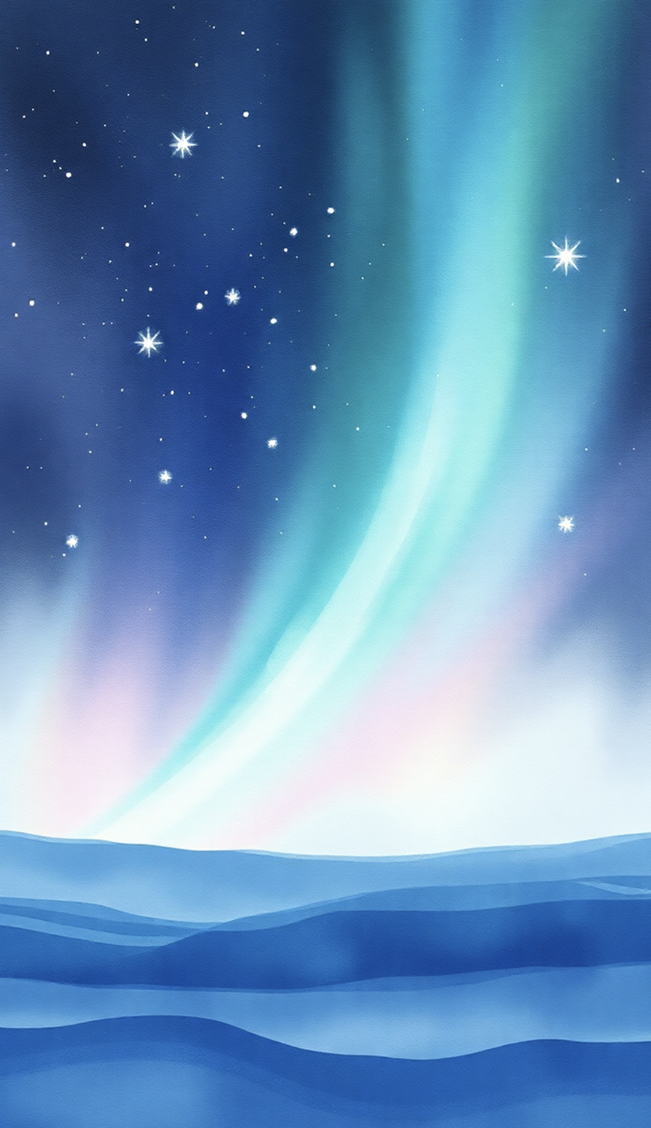 Celestial Dance: Aurora Over Silent Waves
