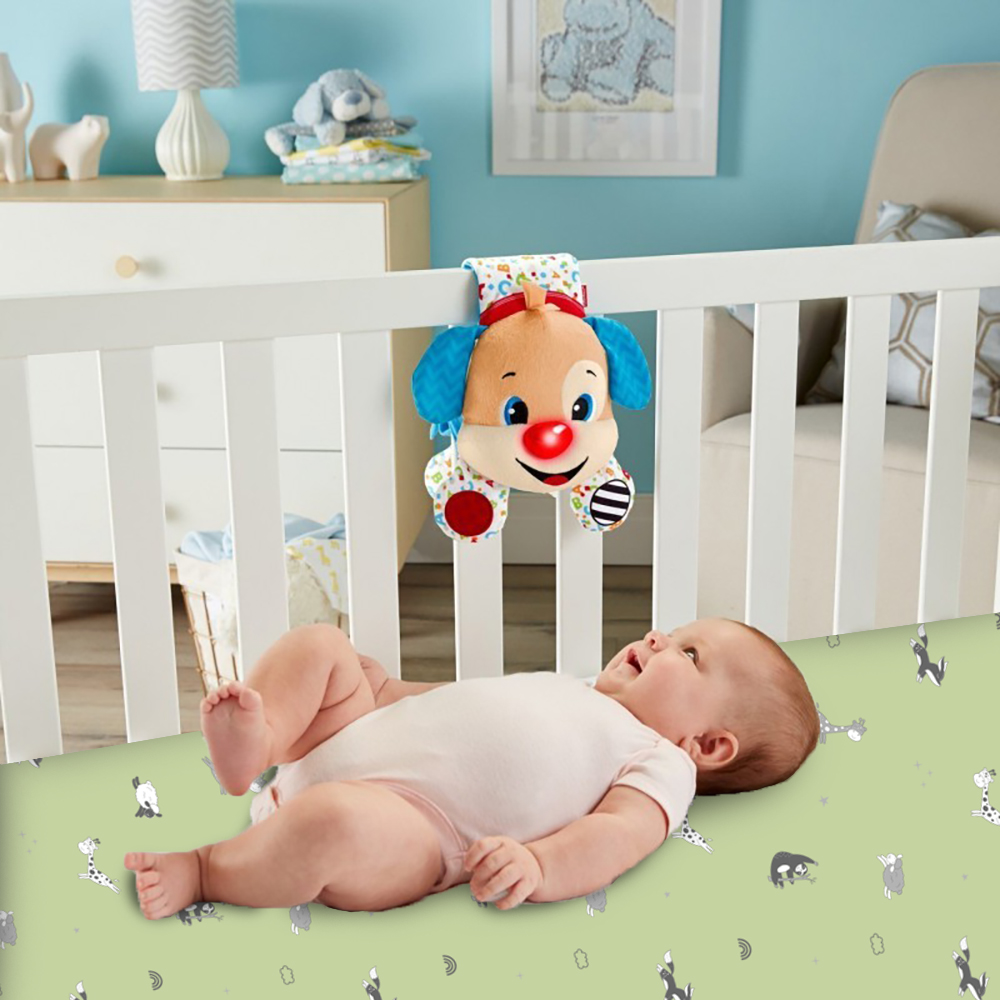 Lilly Belly Pack of 3 Organic Cotton GOTS Fitted Sheets 2+1 Waterproof Protector, 90x55cm, 60x120cm, 70x140cm (Animal)