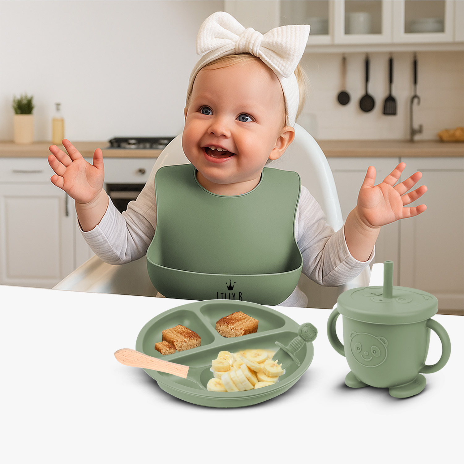  Baby Weaning Set – 9pc BPA Free Silicone Weaning Set