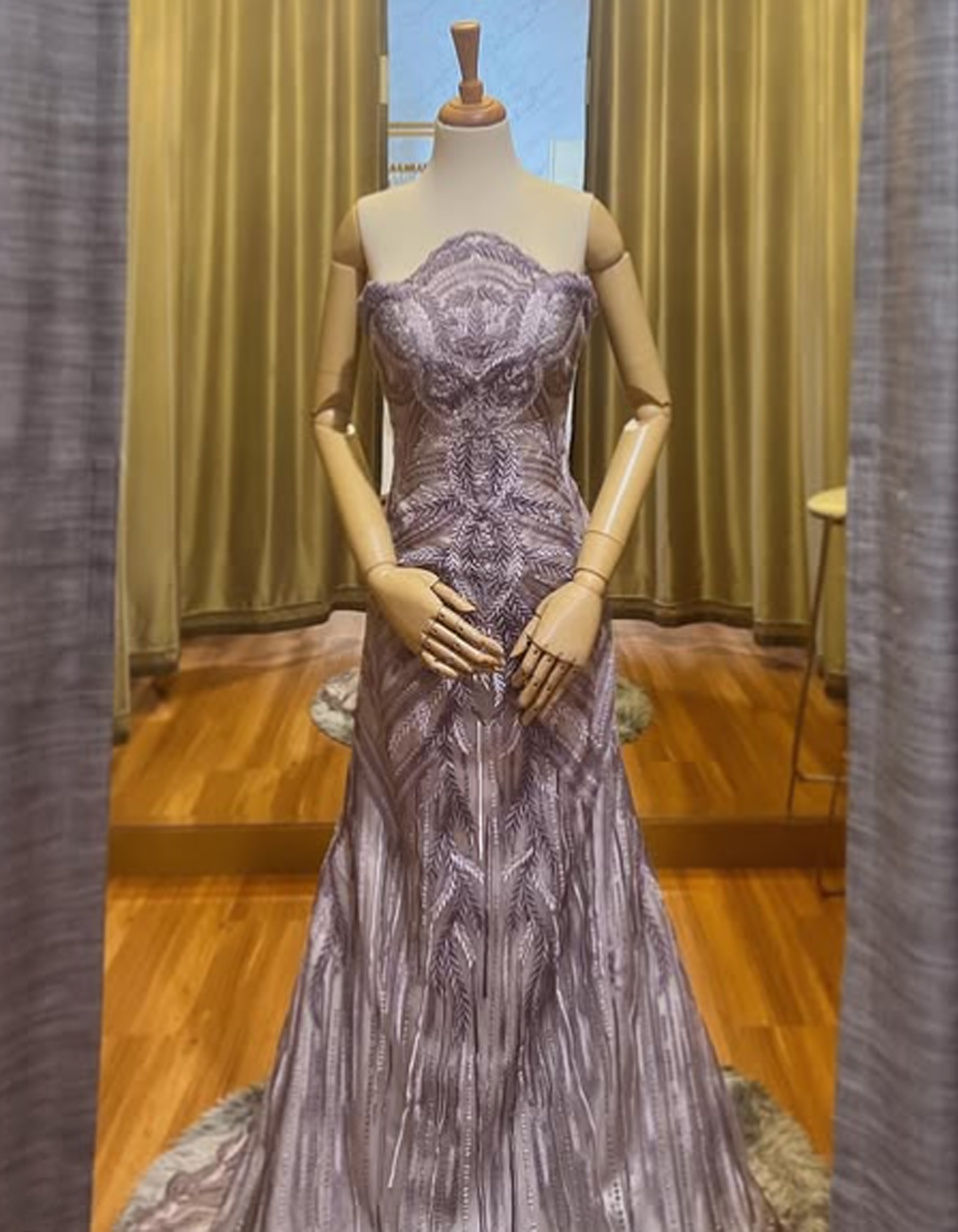 CC003- Lilac and Gold Modern Hanfu