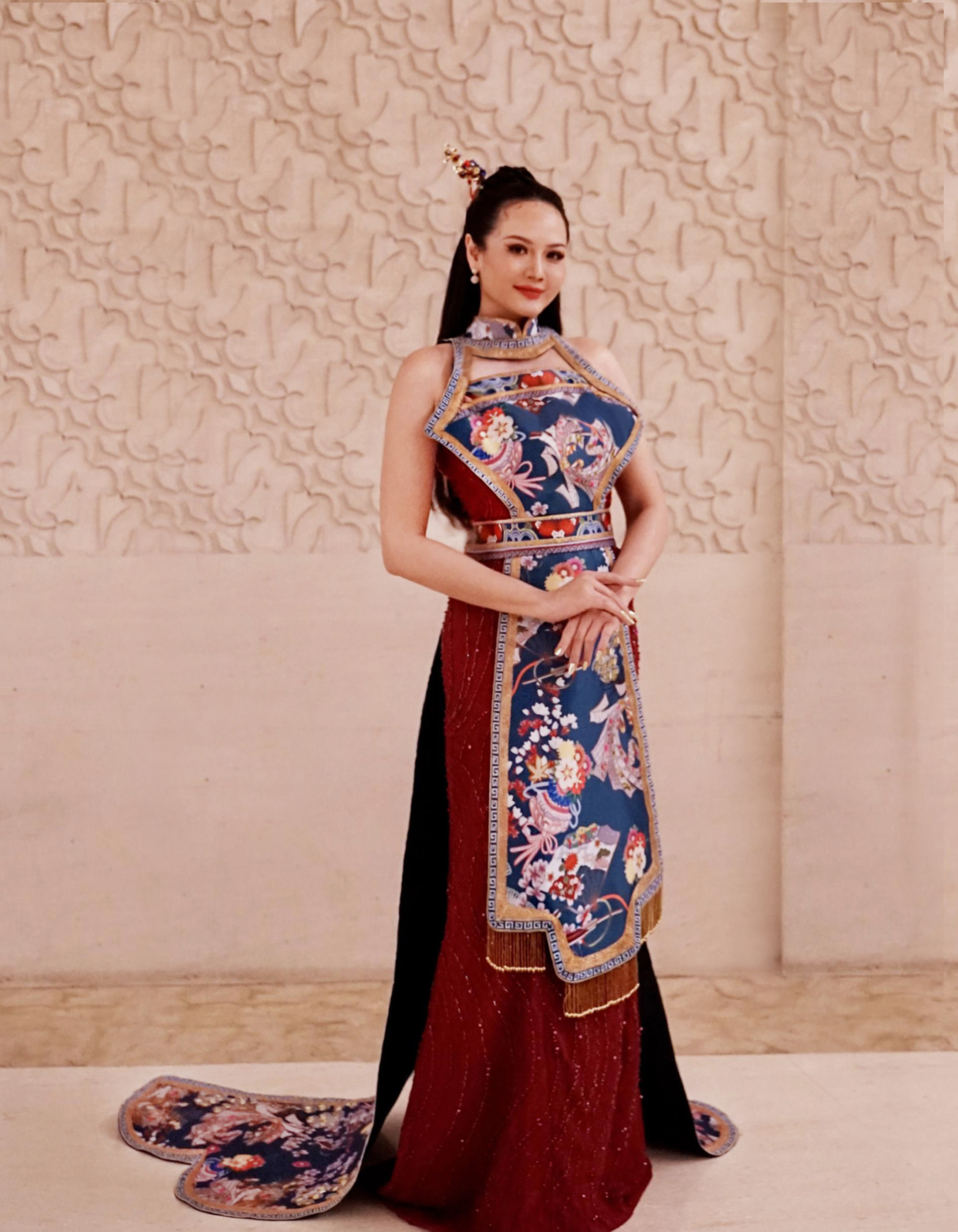CC006- Versatile Colorblocking Modern Cheongsam