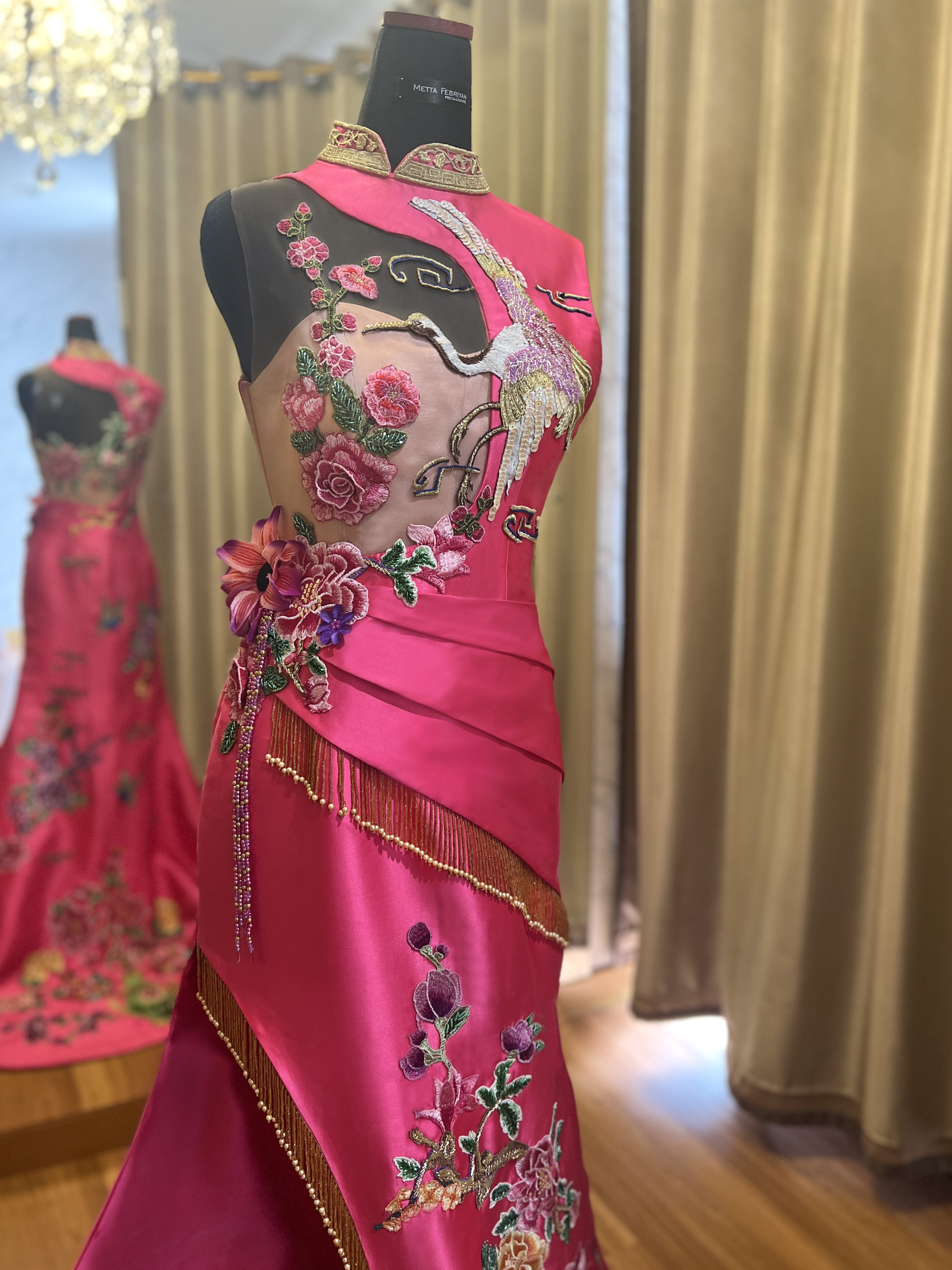 CC007- French Fuschia Cheongsam