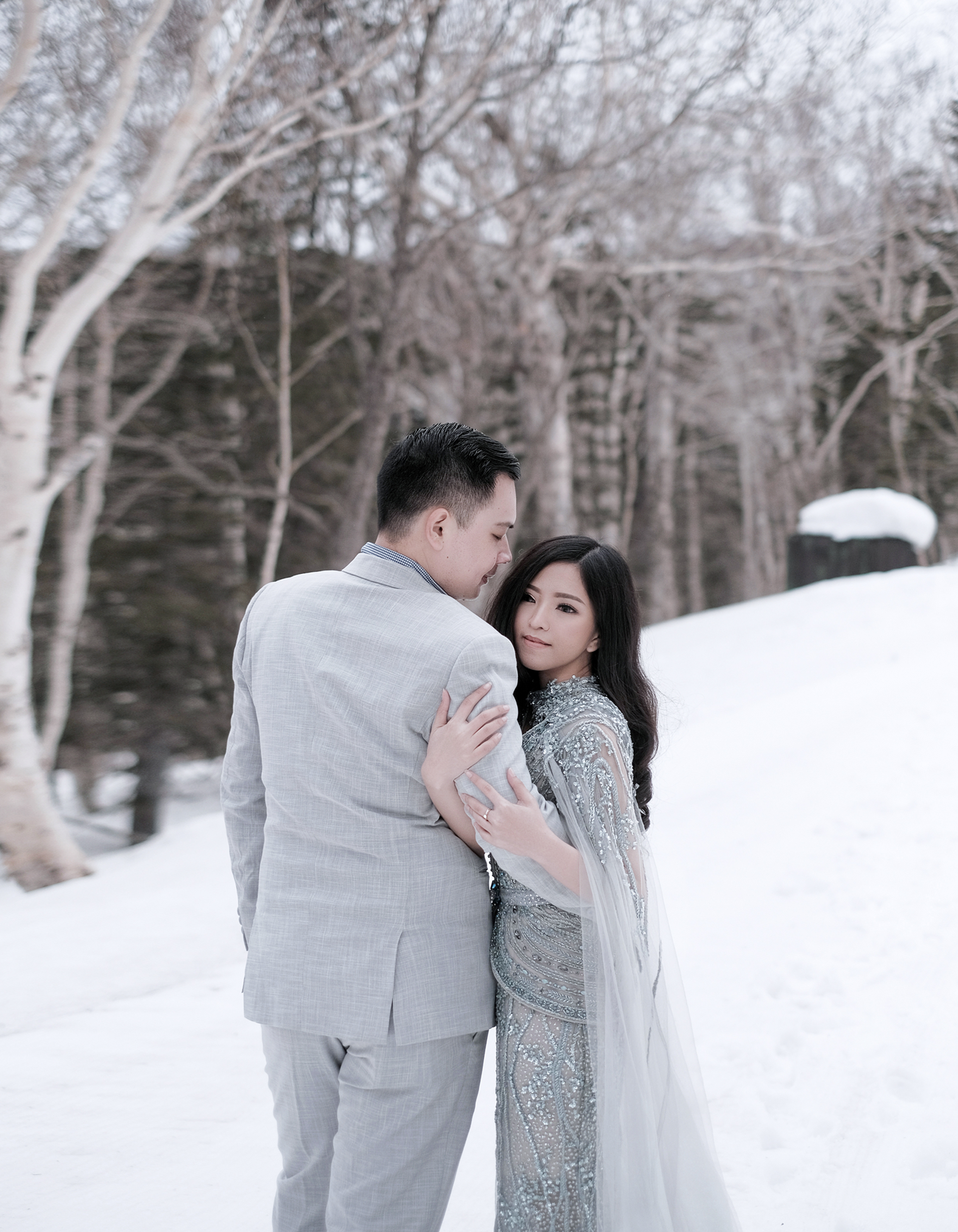 GC004 - Light Sage Green full beaded gown