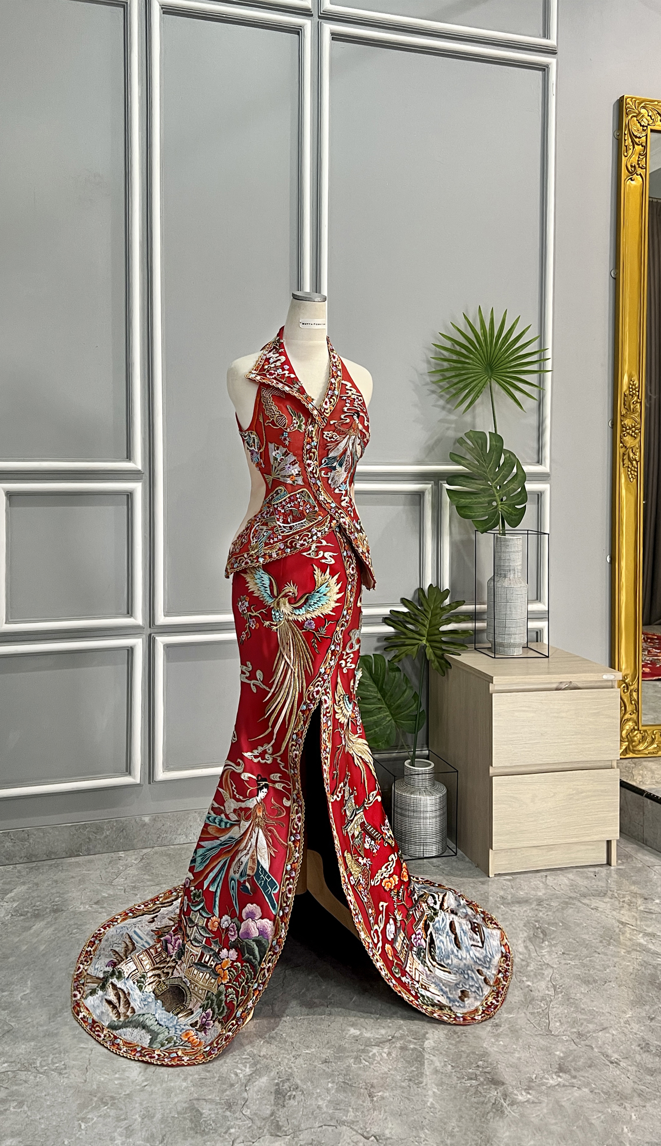 CC027 - Celestial Grace Red Cheongsam