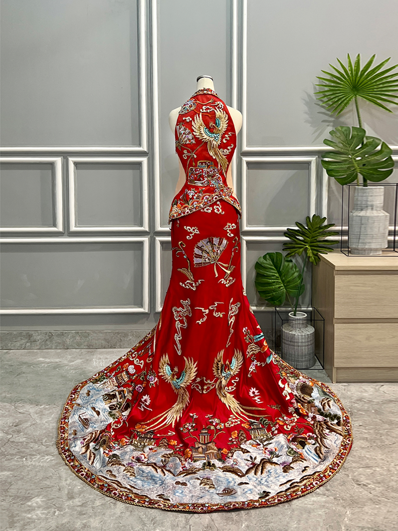 CC027 - Celestial Grace Red Cheongsam
